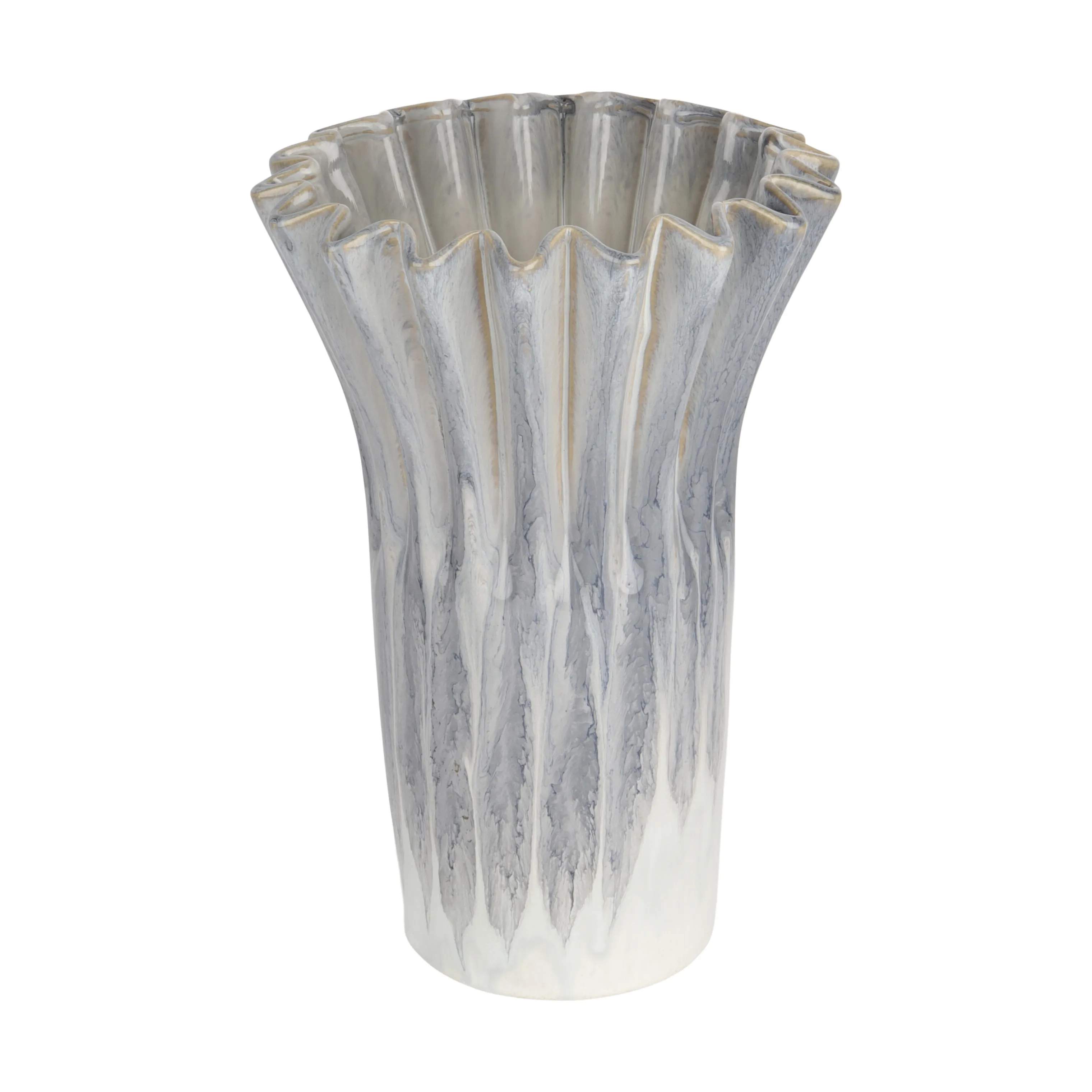 CASA Living Vaser Vase i Reaktiv mørkeblå/hvid, 1