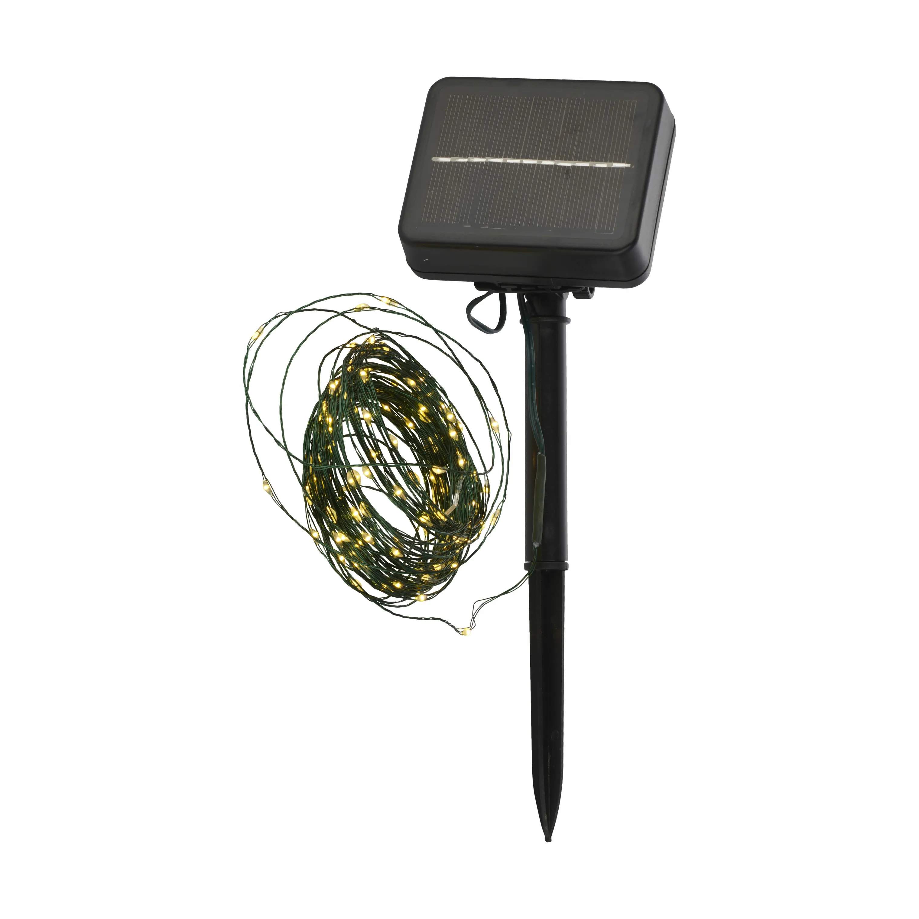 Sirius Lyskæder Knirke Solar LED Lyskæde i Warm white/Green, 11,9 meter, 1