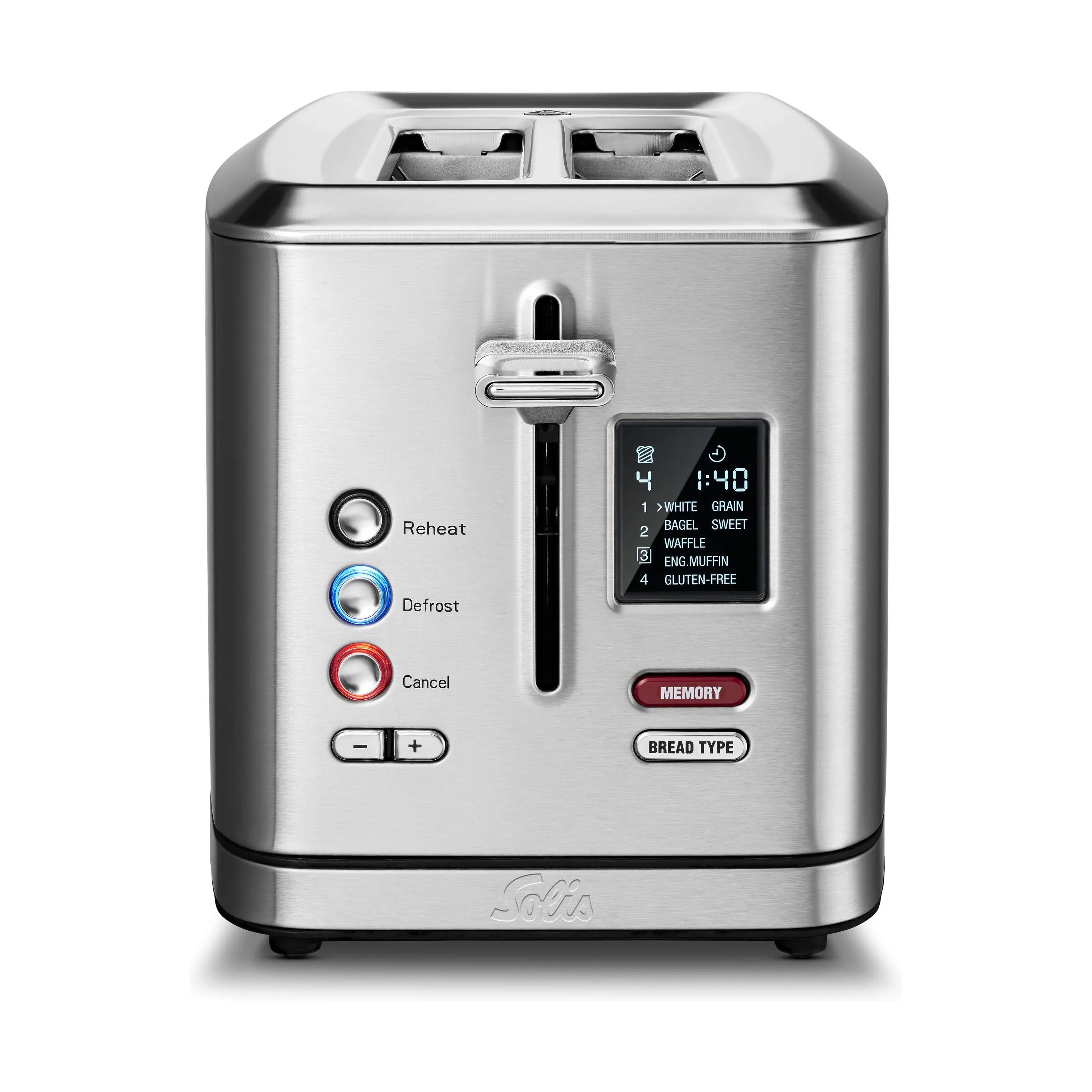 Toaster, sølv/stål, large