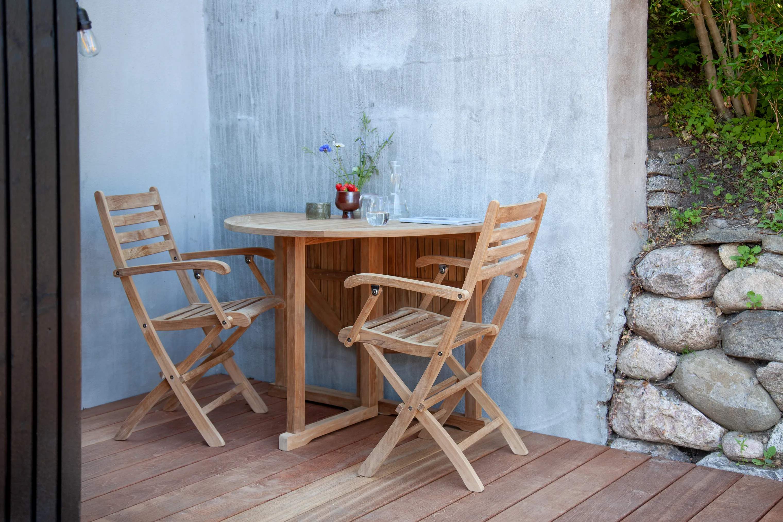 cinas Havespisestole York Foldestol i Teak, 6