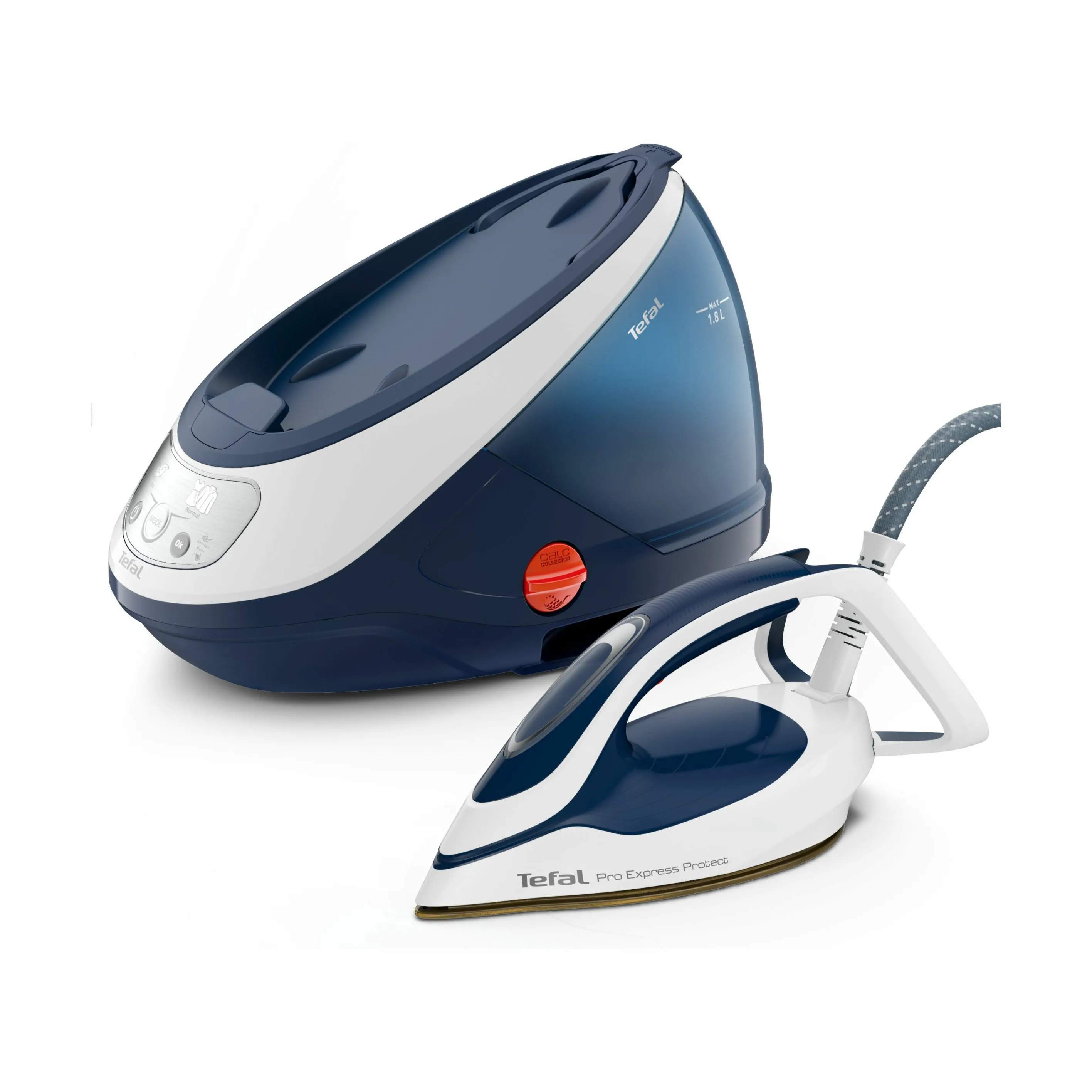 Tefal Dampstationer Pro Express Protect Dampstrygejern i Blå, 4