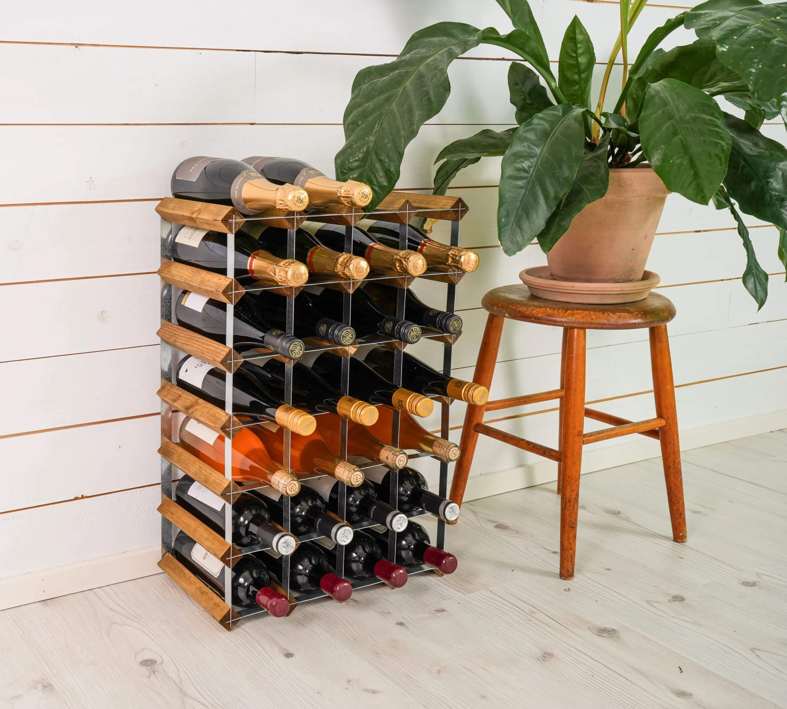Traditional Wine Racks Vinreoler Vinreol i Lys Egetræ, 2