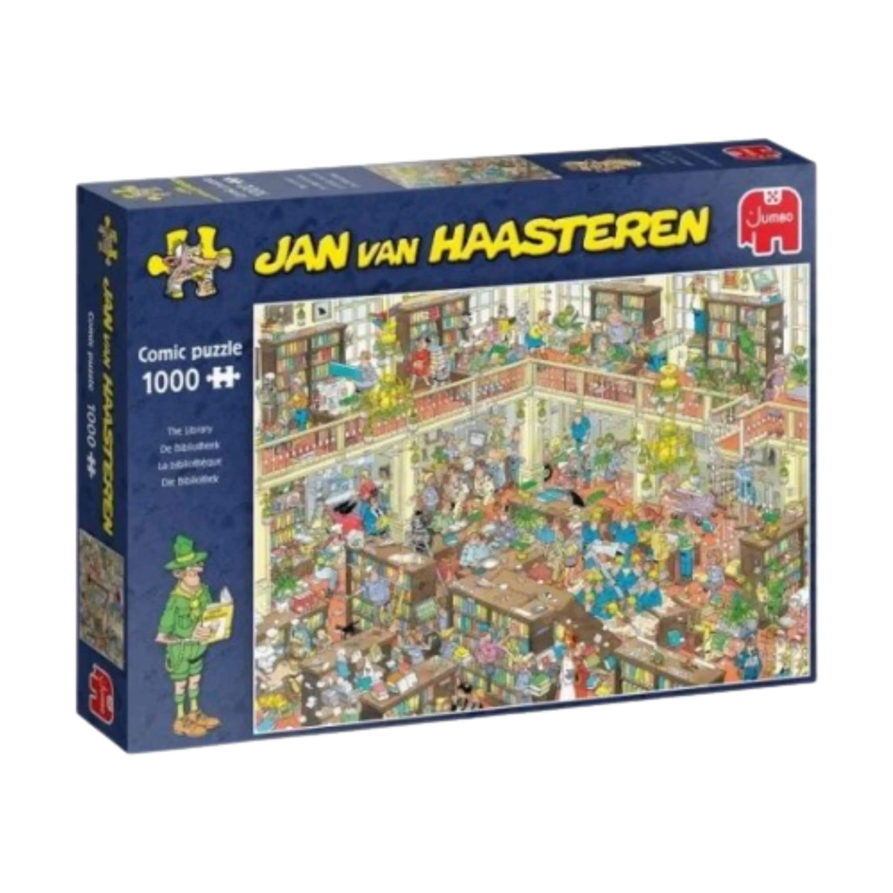 Spilbræt Puslespil Jan Van Haasteren Puzzle Jan van Haasteren Puslespil - The Library i The Library, 1