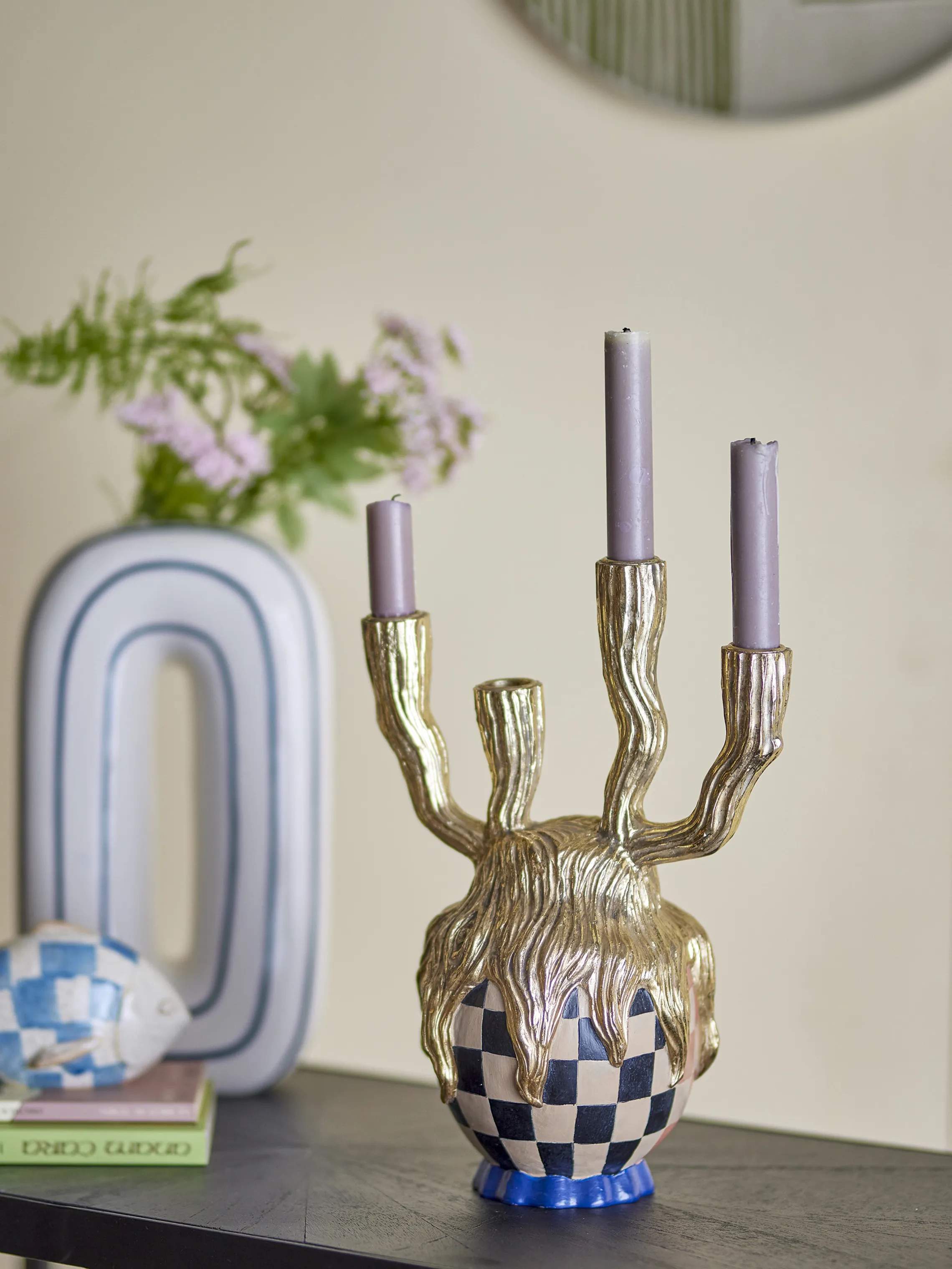 Bloomingville Kronelysestage Medusa Kronelysestage i Guld, 2
