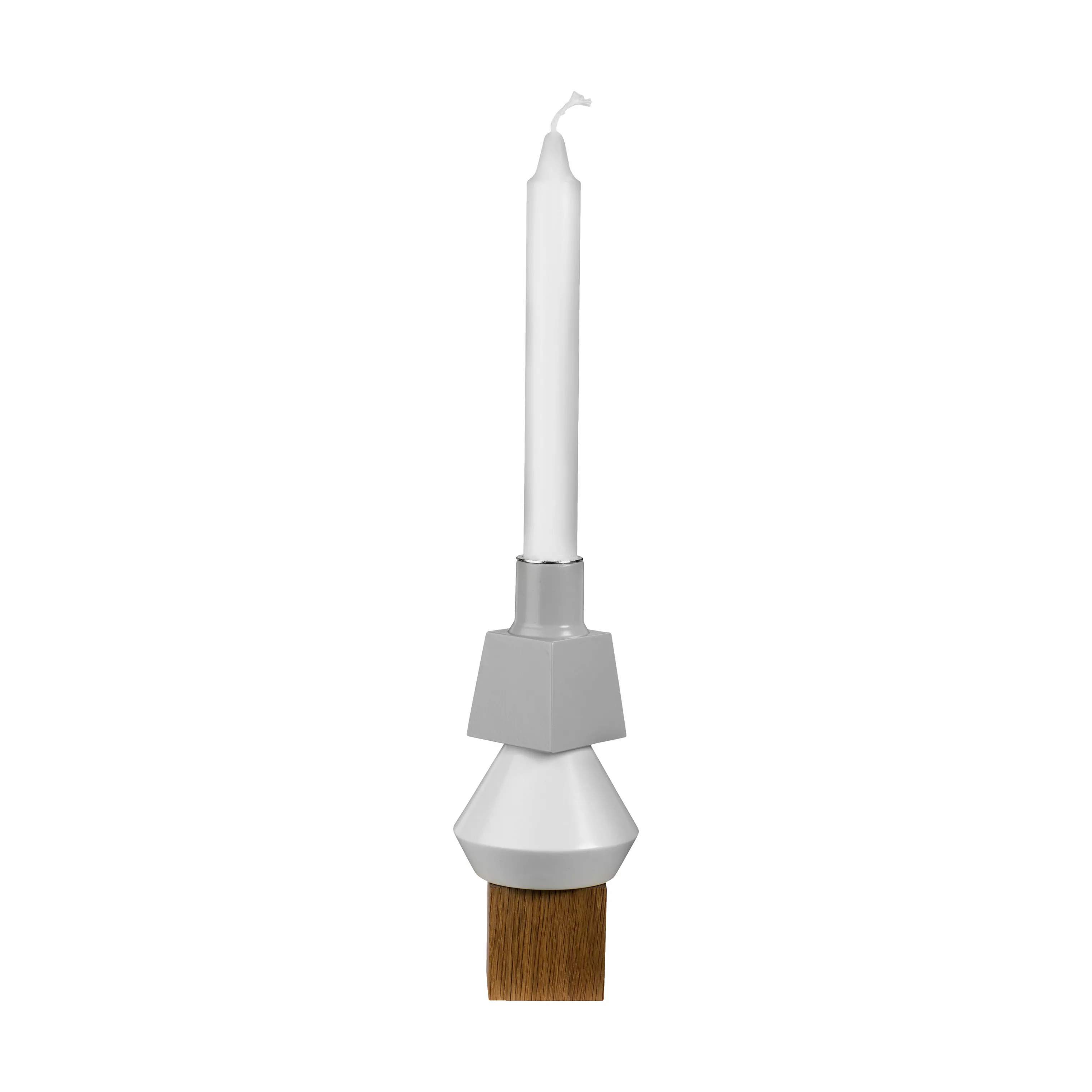 Spring Copenhagen Kronelysestage Wood Lights Lysestage i Stone, 19 cm, 3
