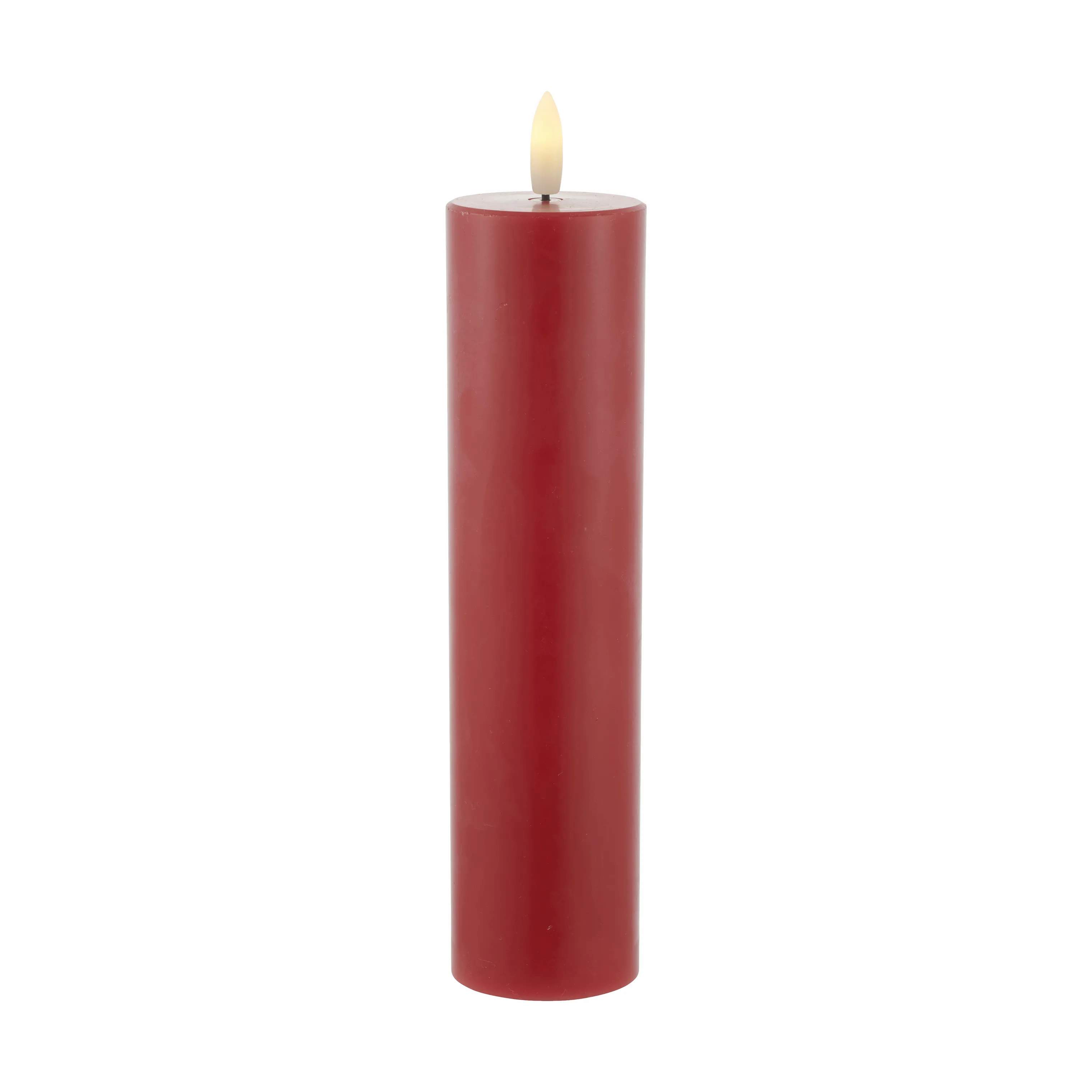 Sirius LED-lys Sille Genopladelig Sille Exclusive Bloklys i Rød, 20 cm, 1
