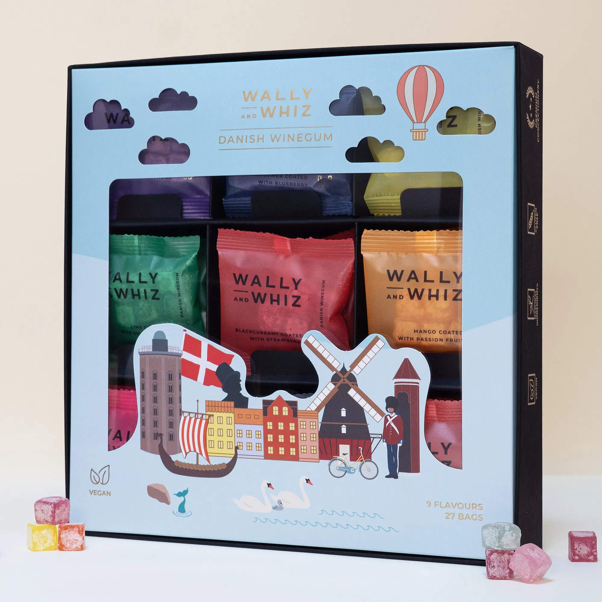 Wally and Whiz Søde sager Vingummi - The Selection Box i Blå, 2