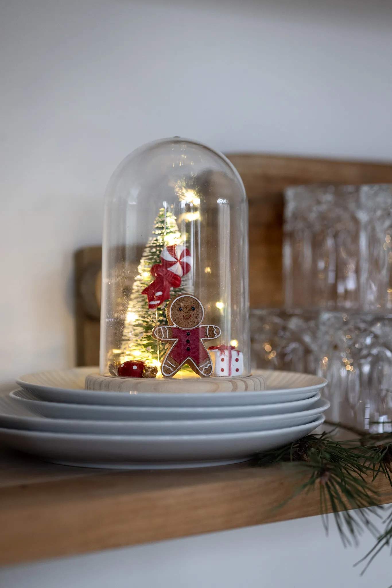 Casa Christmas Øvrigt julepynt Dome i Grøn/rød/brun, 2
