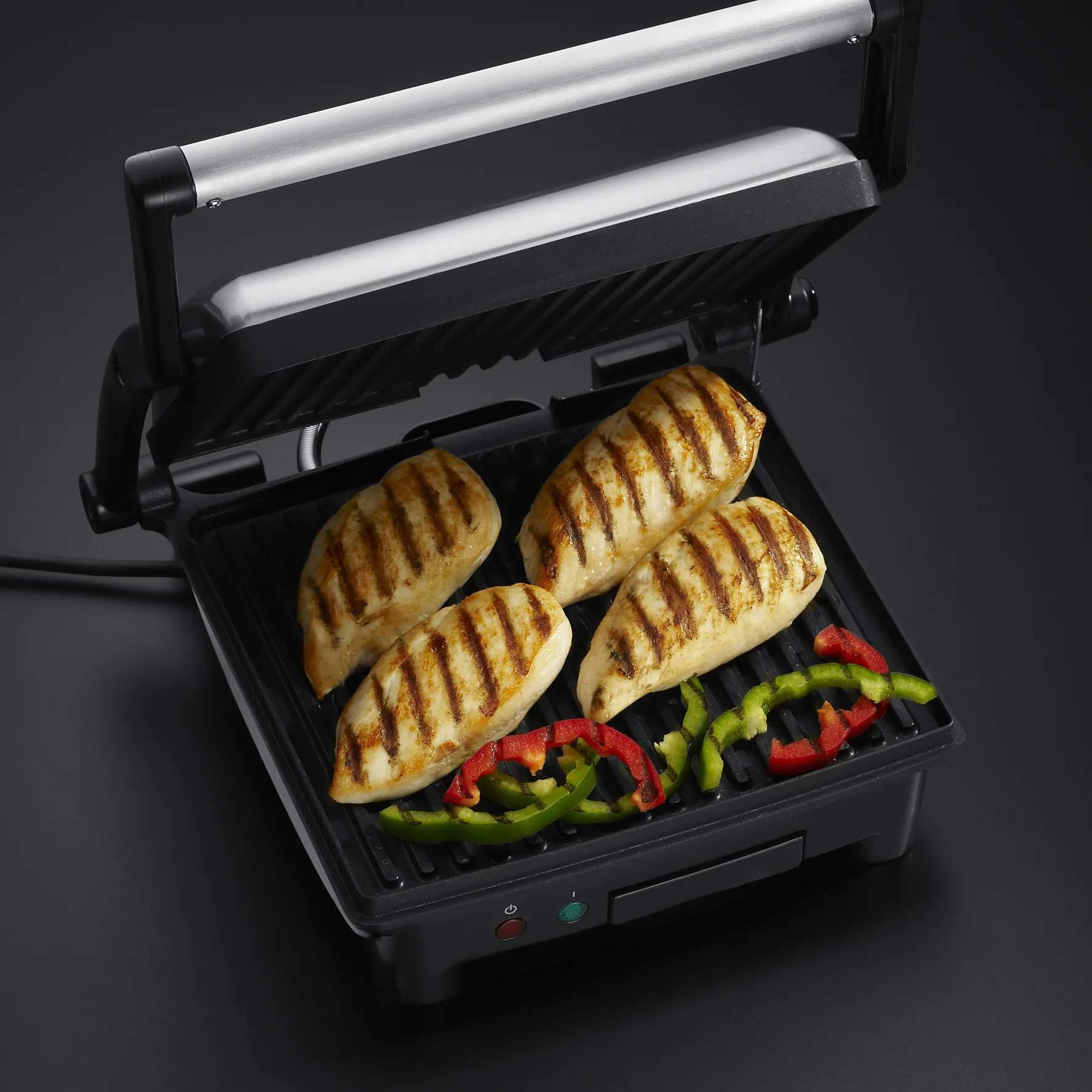 Russell Hobbs Bordgrill CookHome Paninigrill i sølvfarvet, 5
