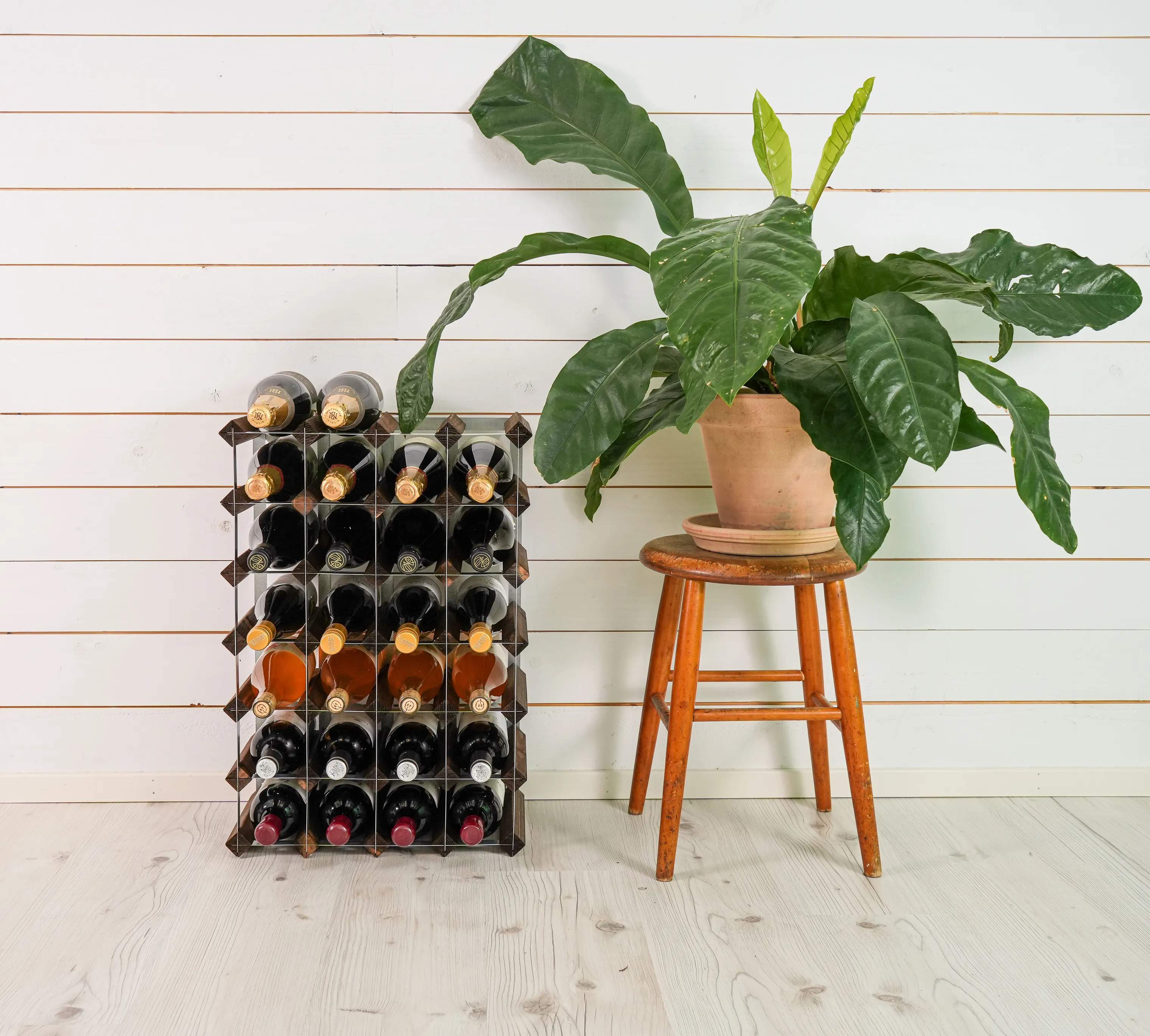 Traditional Wine Racks Vinreoler Vinreol i Mørk eg, 30 flasker, 3