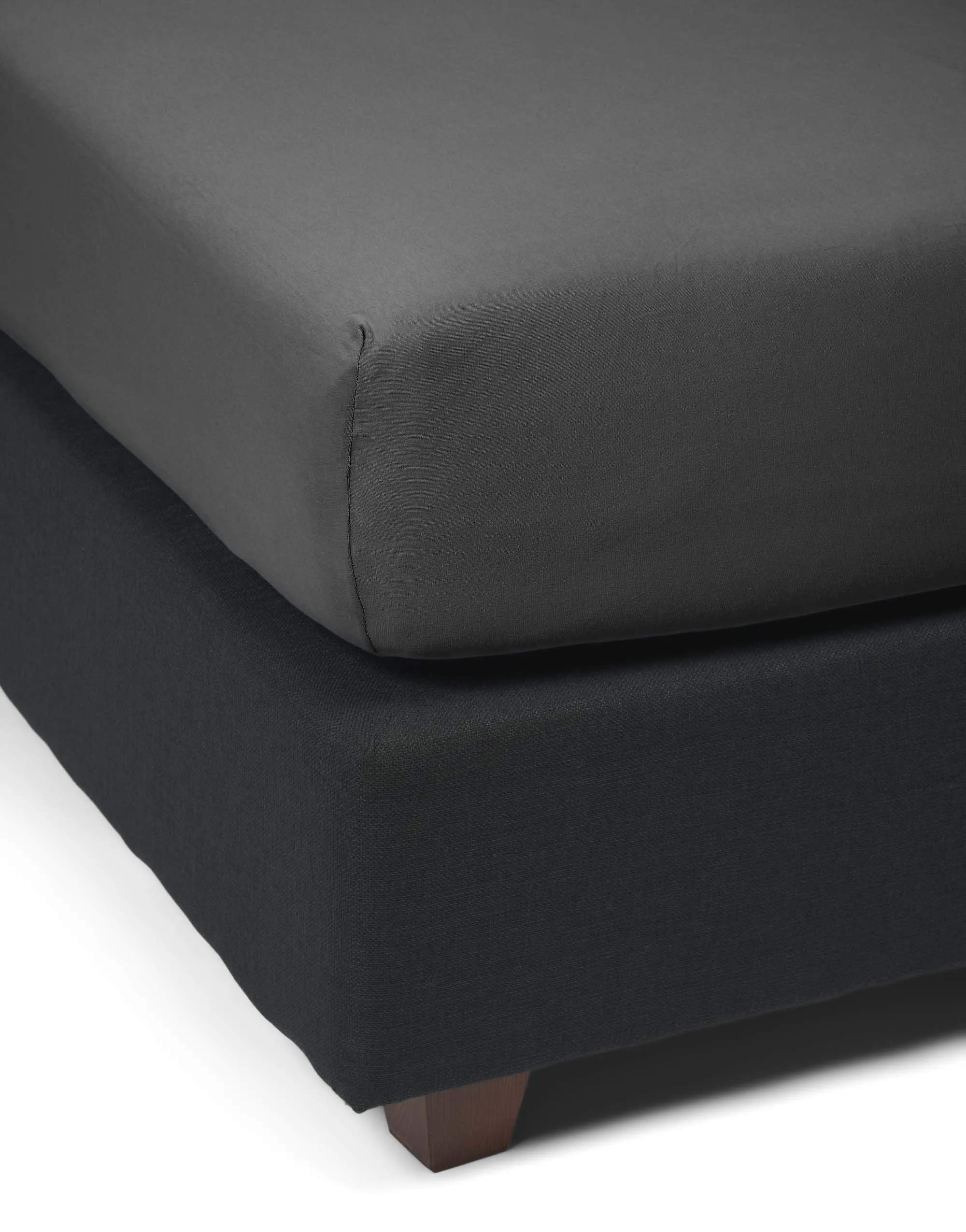 Marc O'Polo Lagner Premium Organic Jersey Boxlagen i Anthracite, 140/160 x 200/220 cm, 3