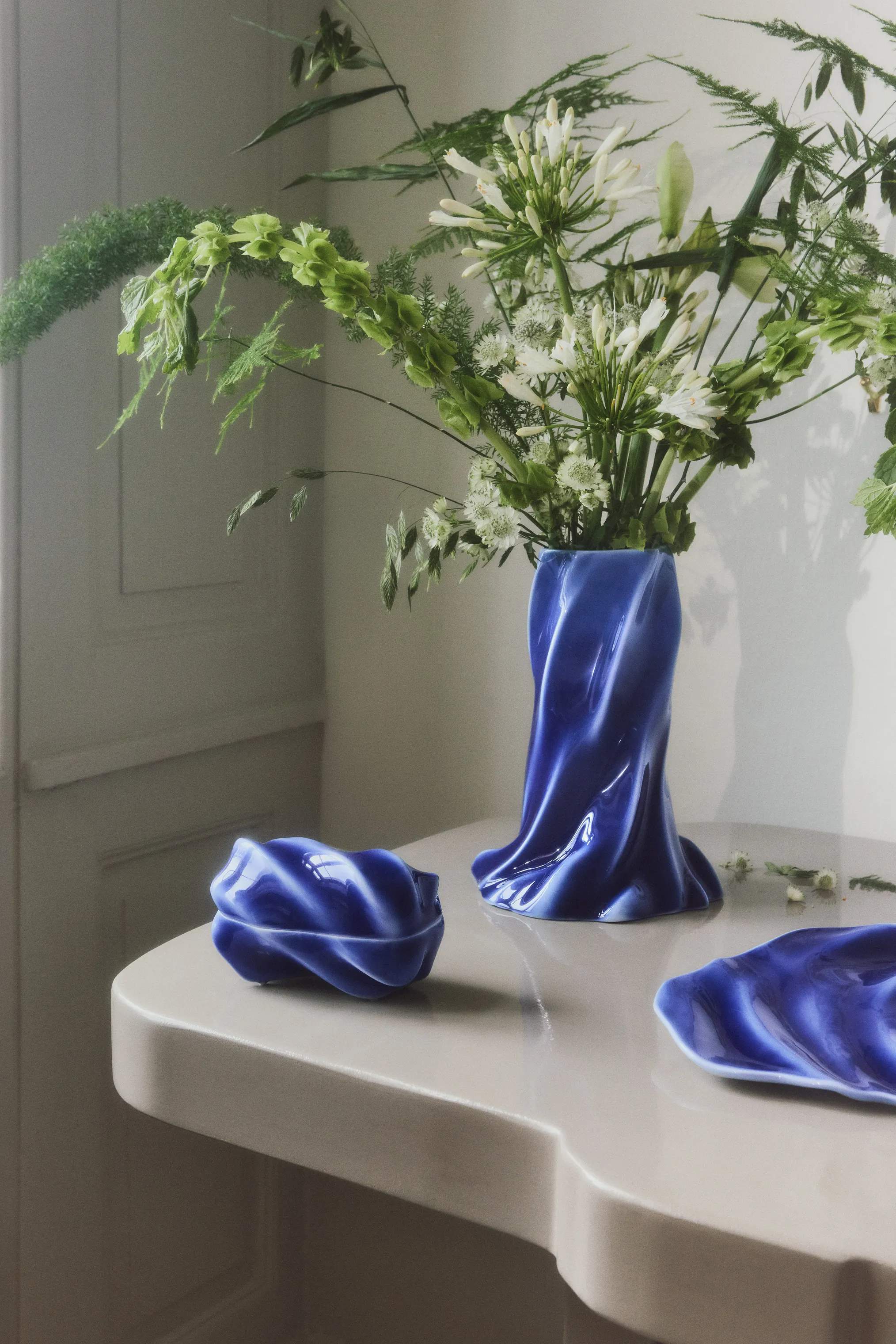 Royal Copenhagen Bonbonniere Kontur Bonbonniere i Blå, 3