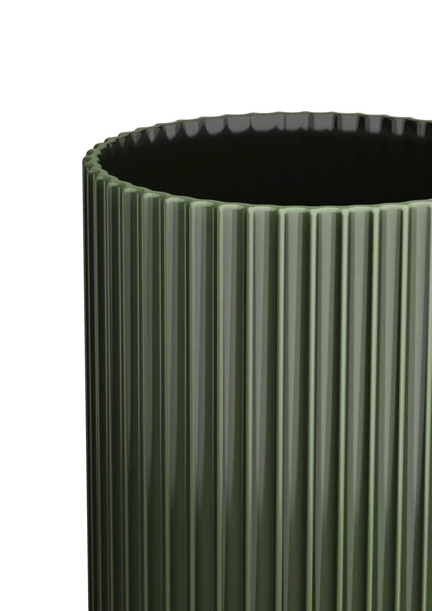 Lyngby Porcelæn Vaser Vase i Mørk grøn, 31 cm, 3