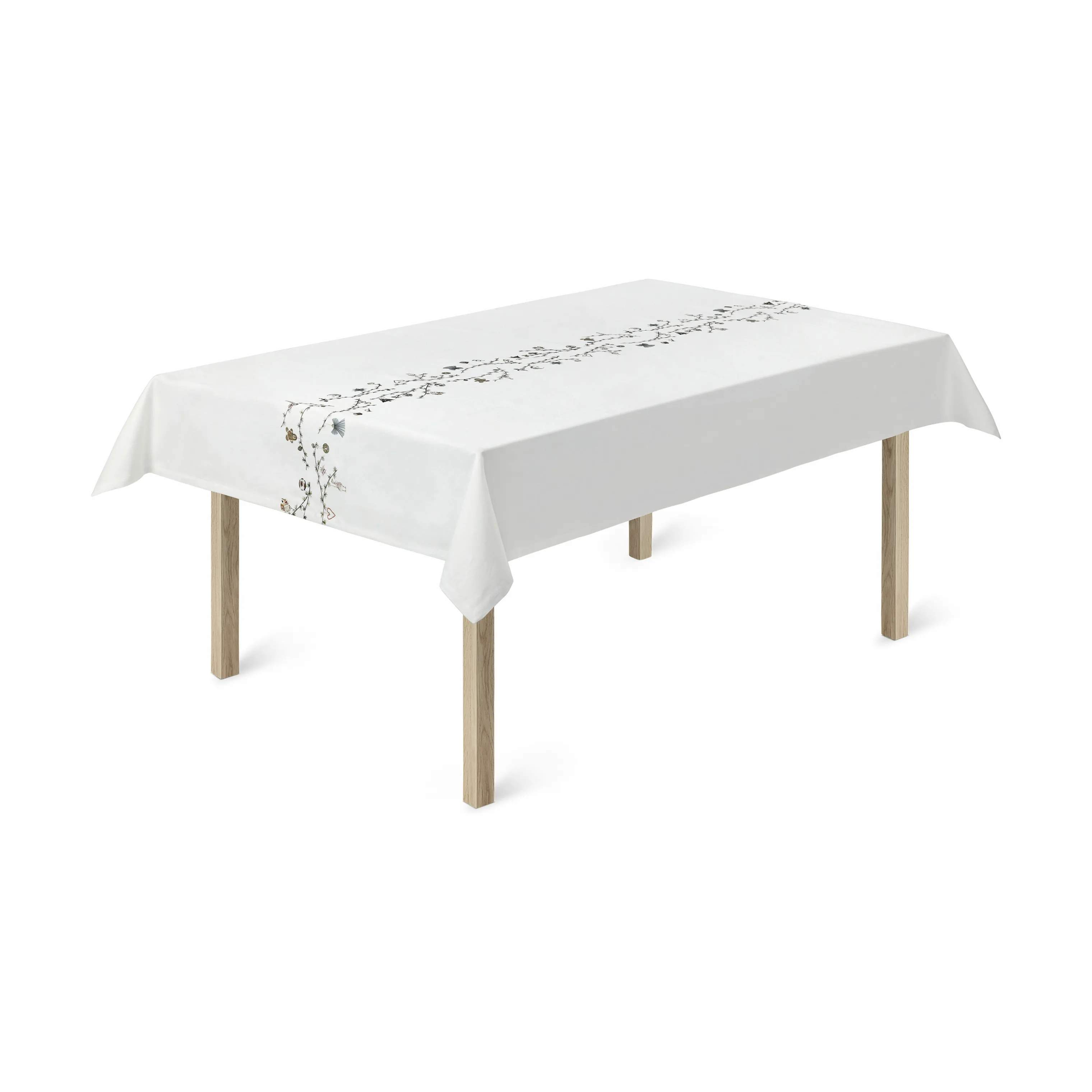 Kähler Duge Hammershøi Jul Dug i Hvid m. dekoration, 220 cm, 4