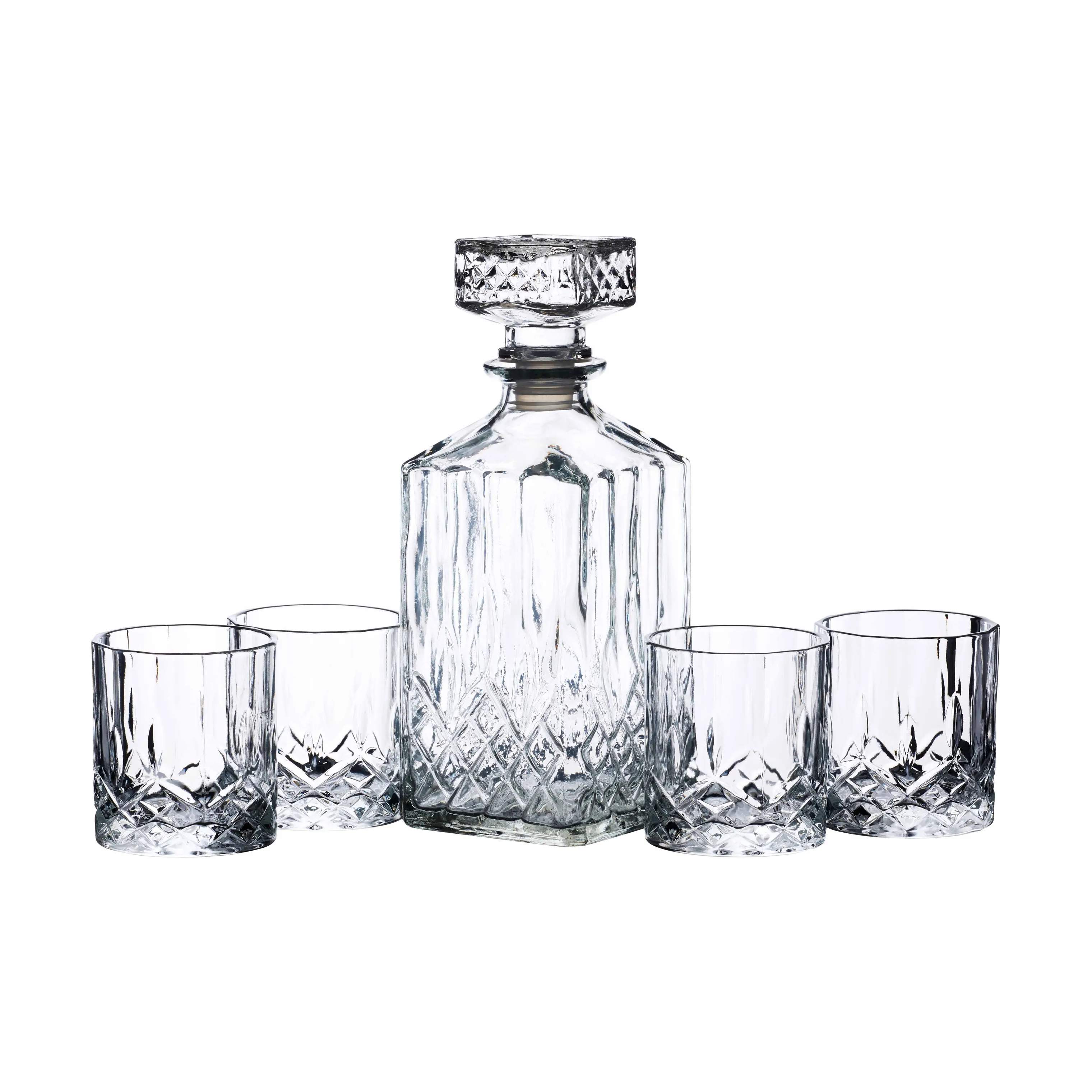 BarCraft Cocktailglas Karaffelsæt - 5 dele i Klar, 1