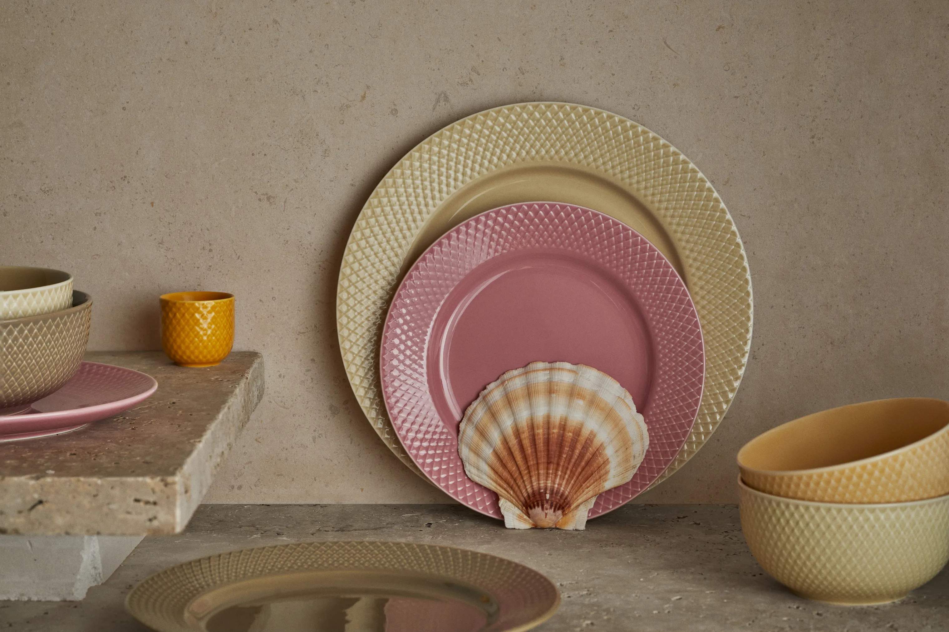 Lyngby Porcelæn Skåle Rhombe Earth Skål i Marble, 5