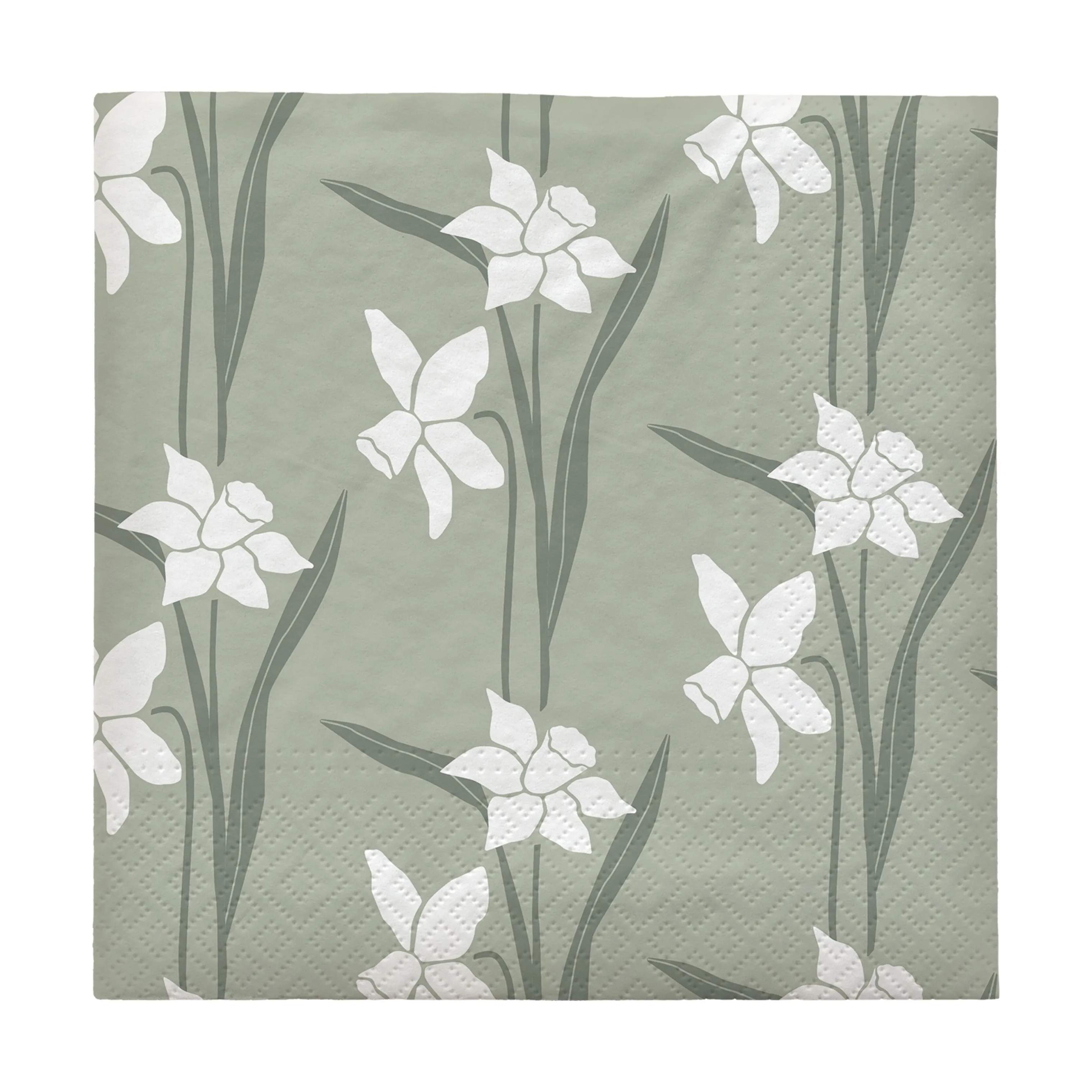 Broste Copenhagen Papirservietter Daffodil Papirserviet i Hvid, 1