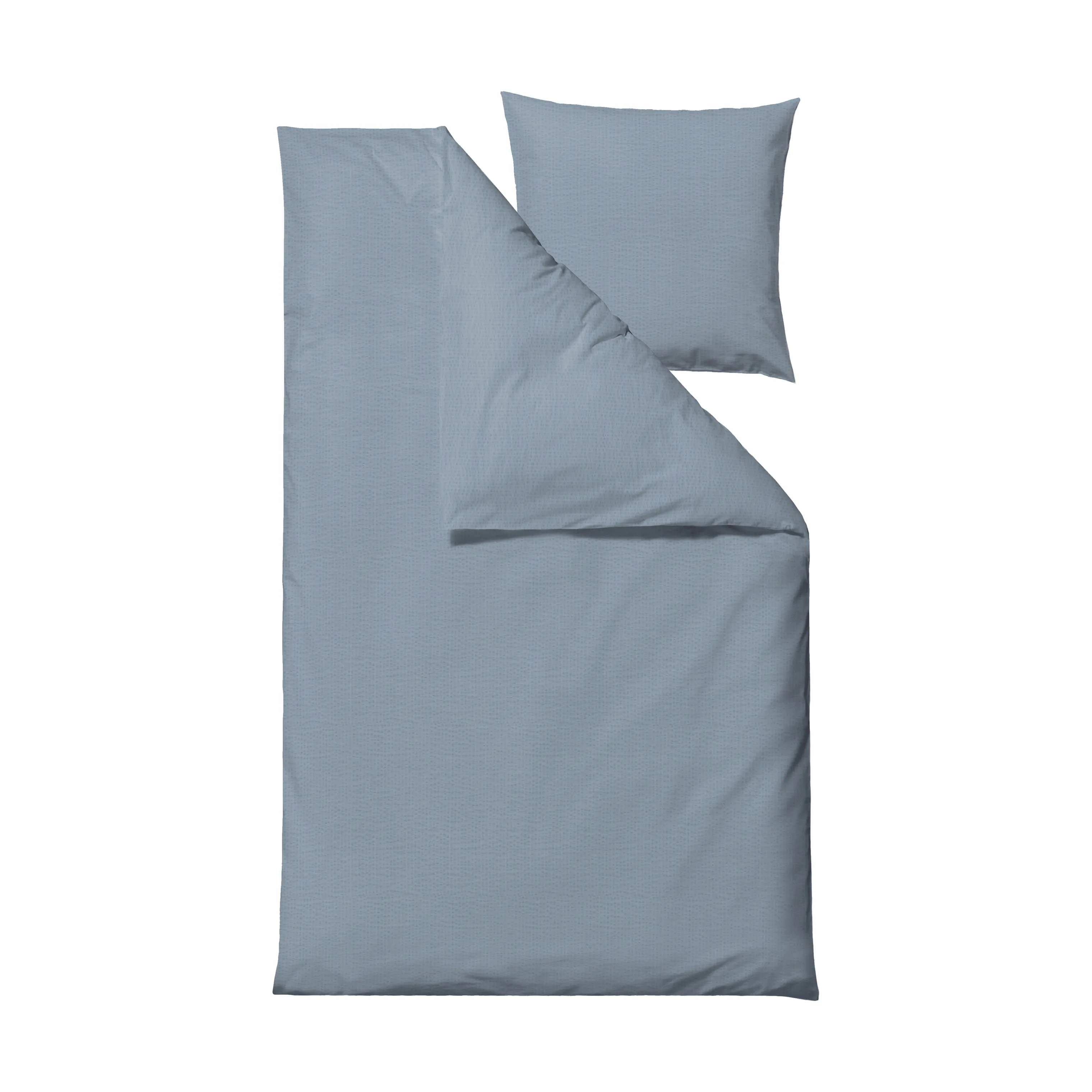 Organic Wave Sengetøj, linen blue, large