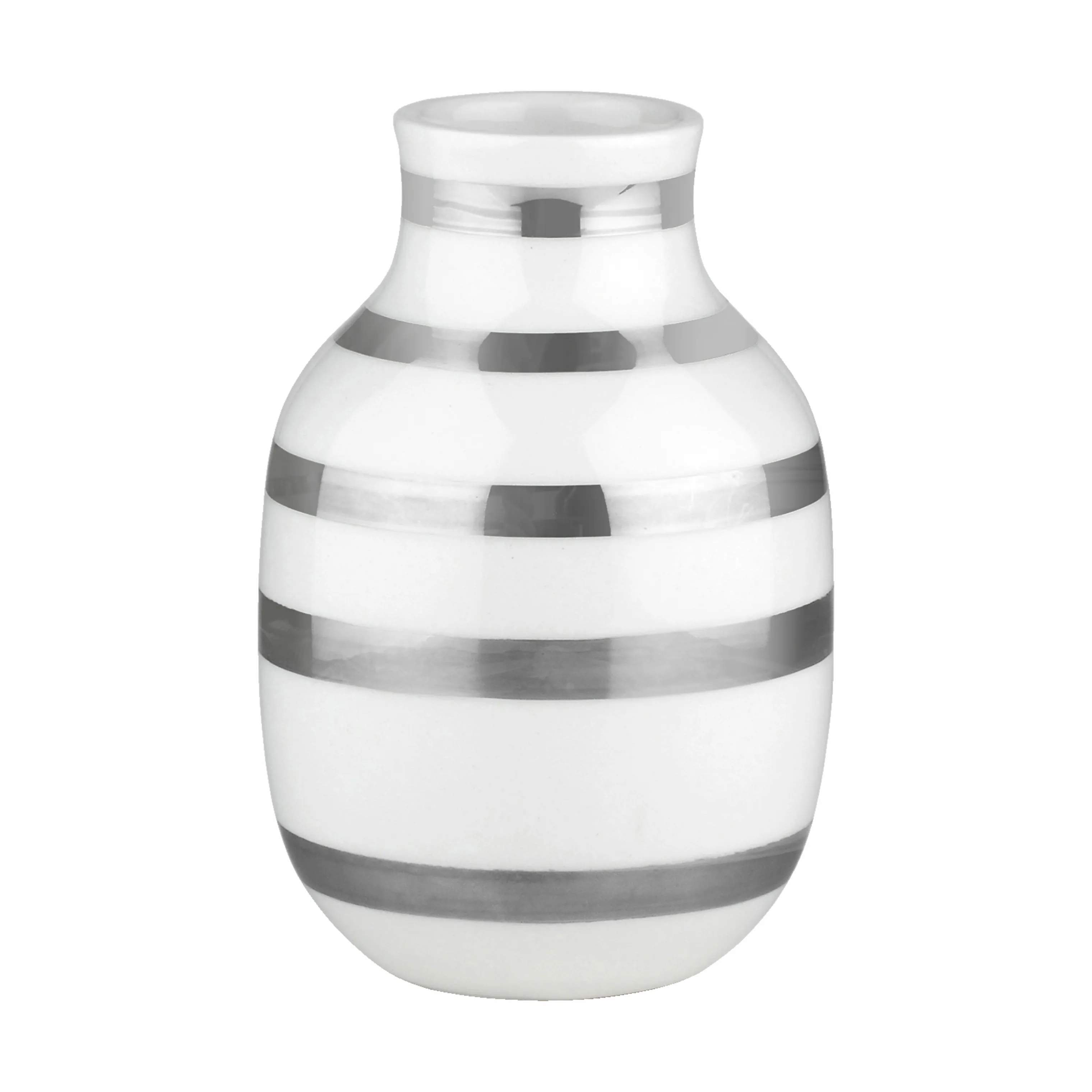 Omaggio Vase, hvid/sølv, large