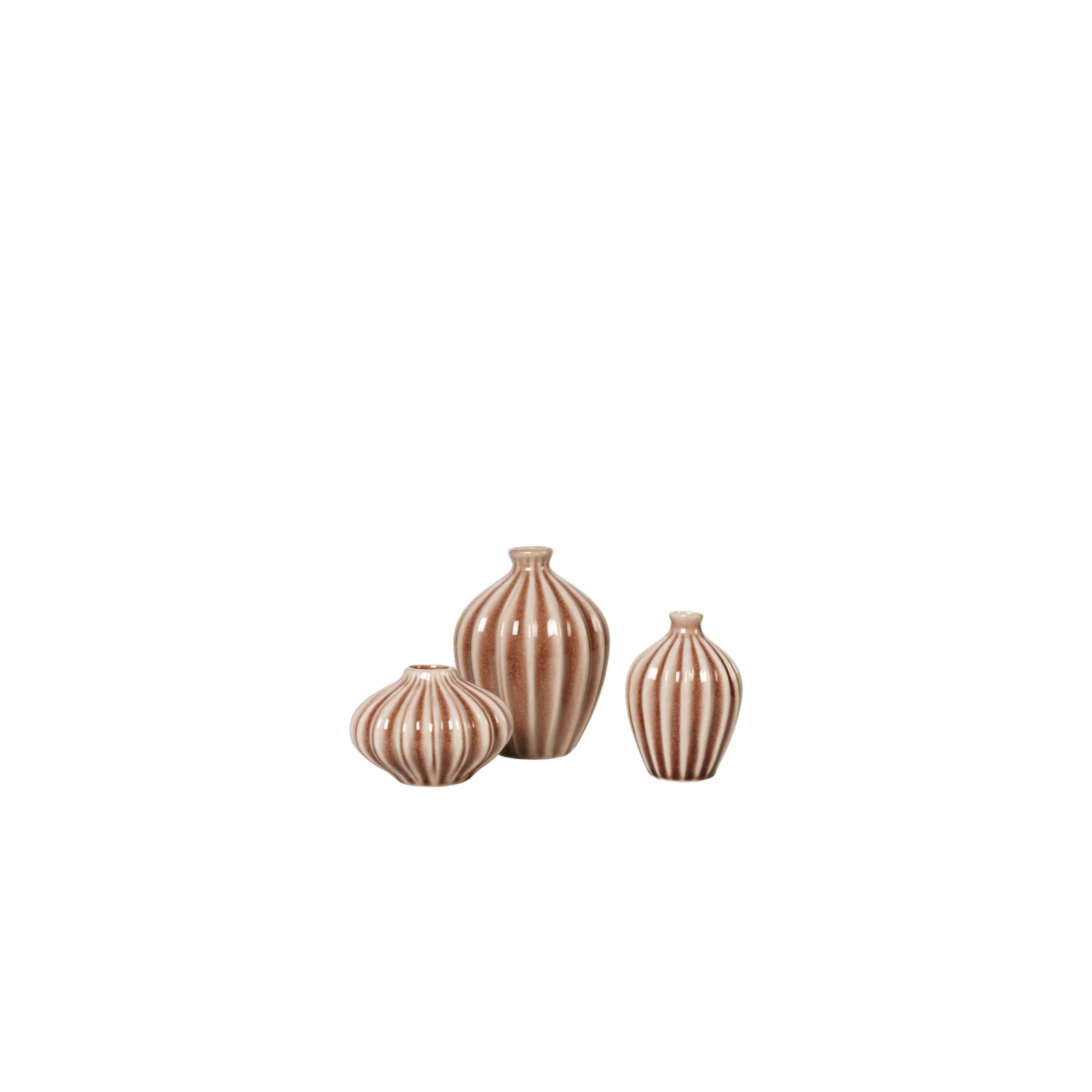 Broste Copenhagen Vaser Amalie Vase - 3 stk. i Rosa, 1