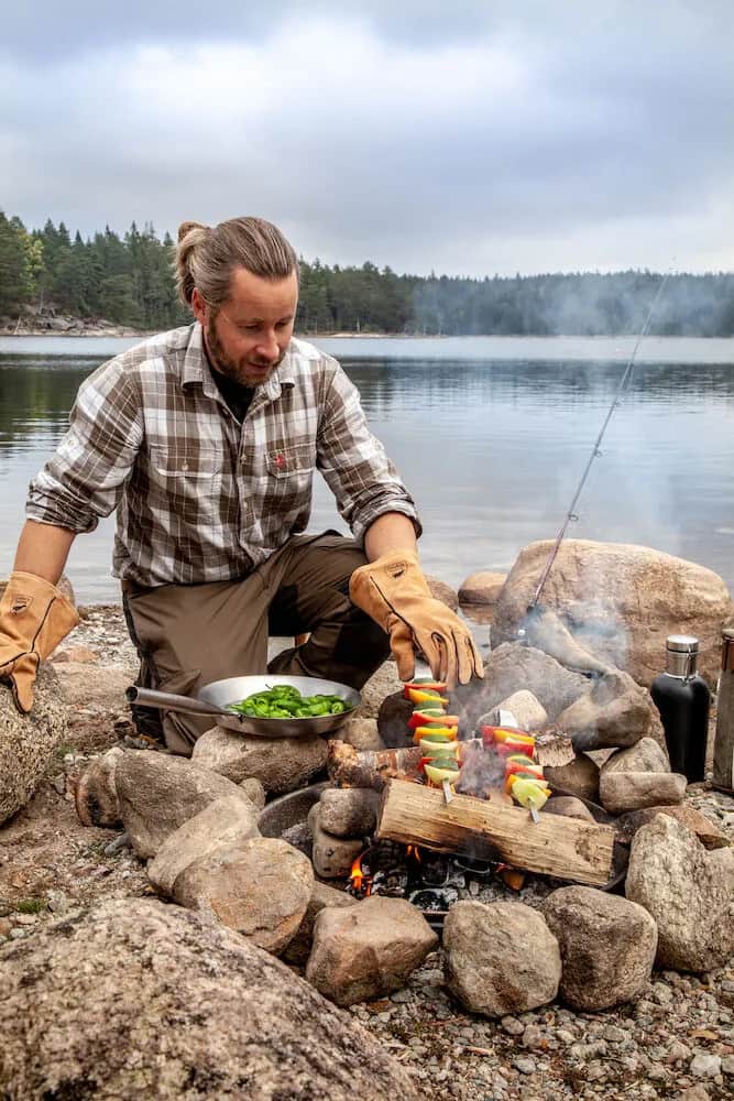 Orrefors Hunting Grillhandsker BBQ Handske i Brun, 3