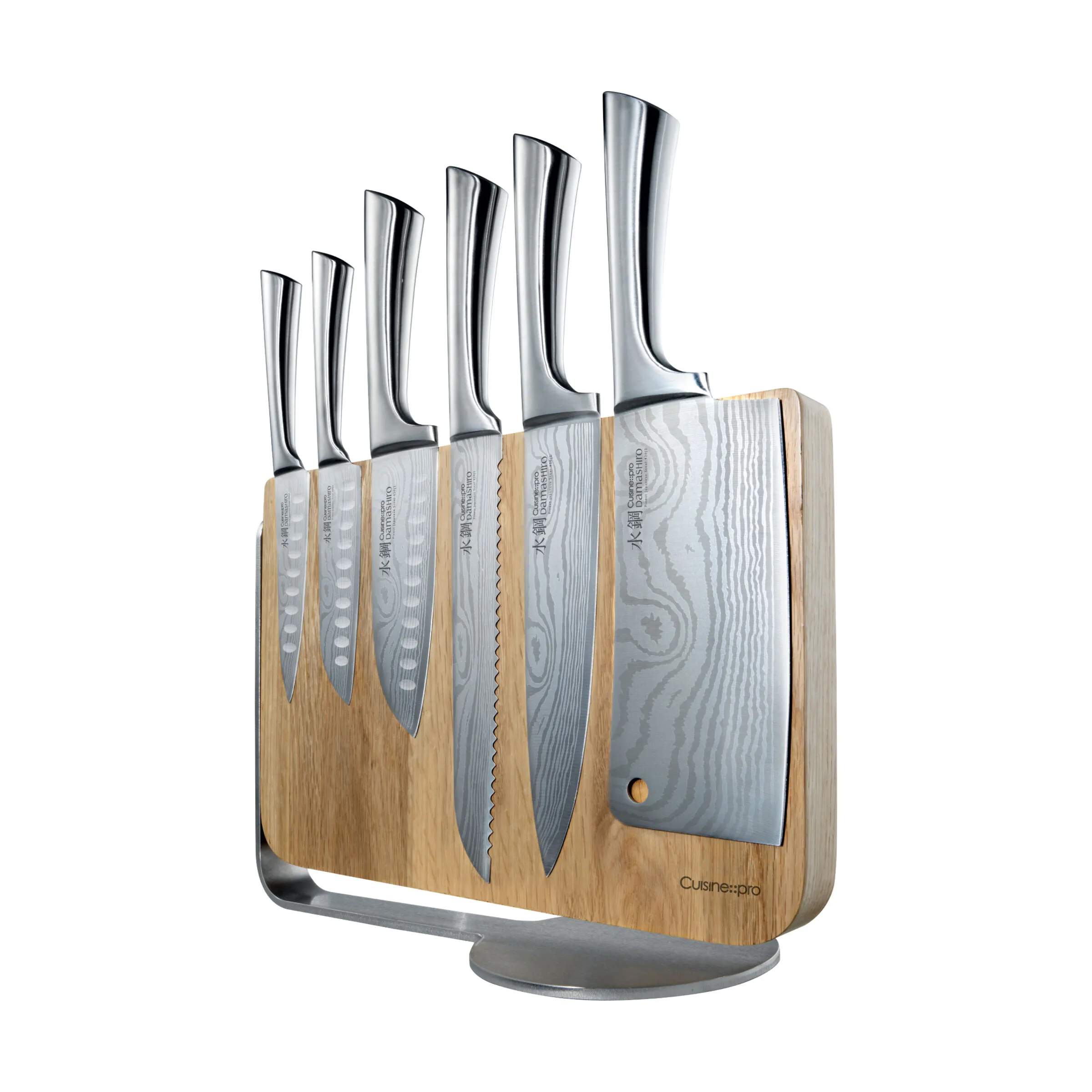 THE CUSTOM CHEF™ Knivblokke Cuisine::pro®
Damashiro® Damashiro® Meiyo Knivblok i sølvfarvet/træ, 1