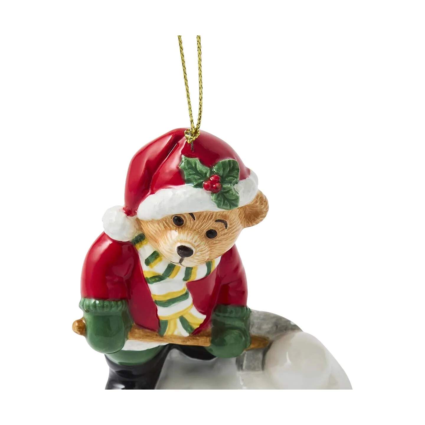 Spode Juleophæng Christmas Tree Juleophæng - Bamse skovler sne i Bamse skovler sne, 3