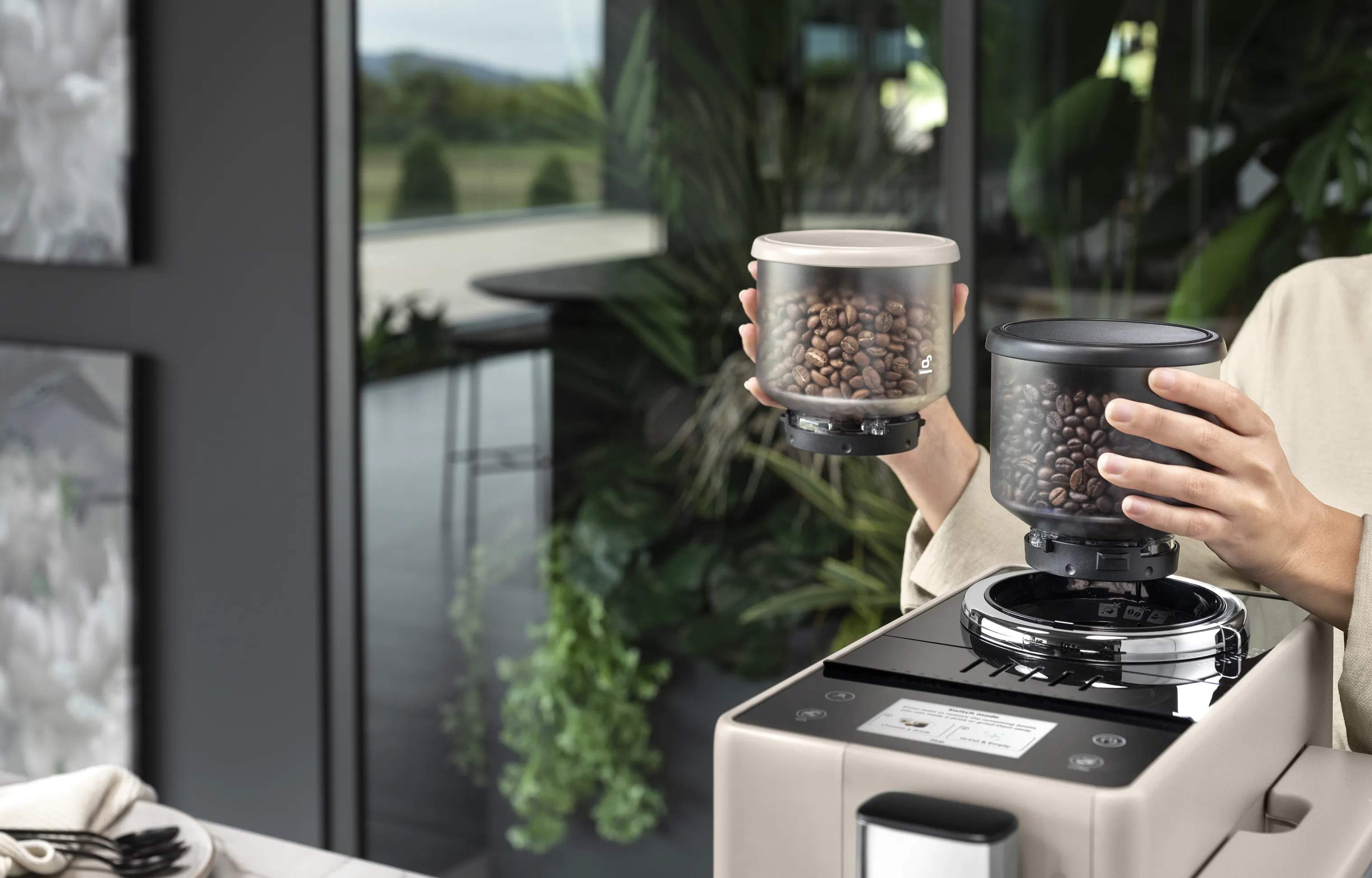 DeLonghi Espressomaskiner Rivelia EXAM440.55.BG i Beige, 5