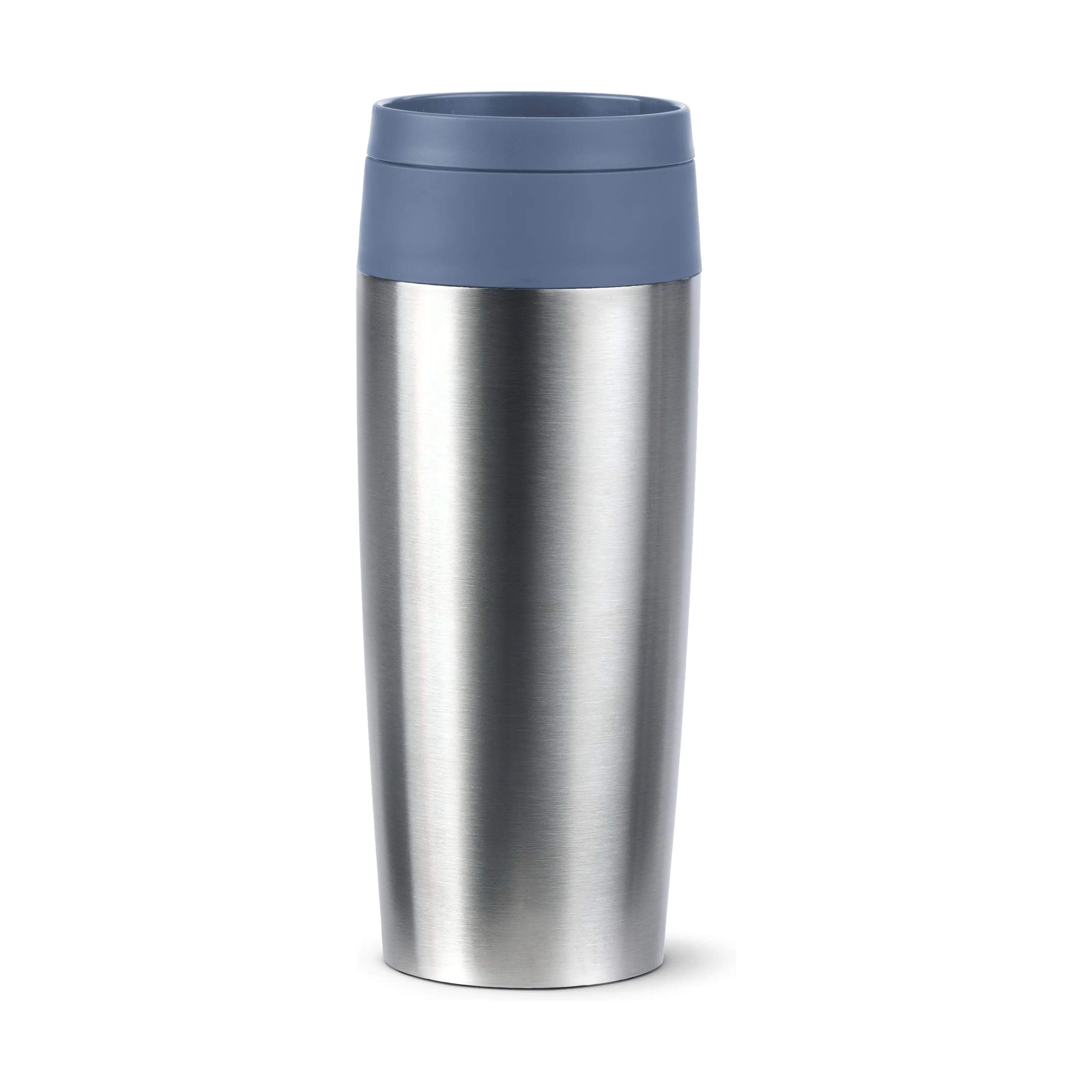 To-Go Classic Rejsekrus, brushed stainless steel;blue, large