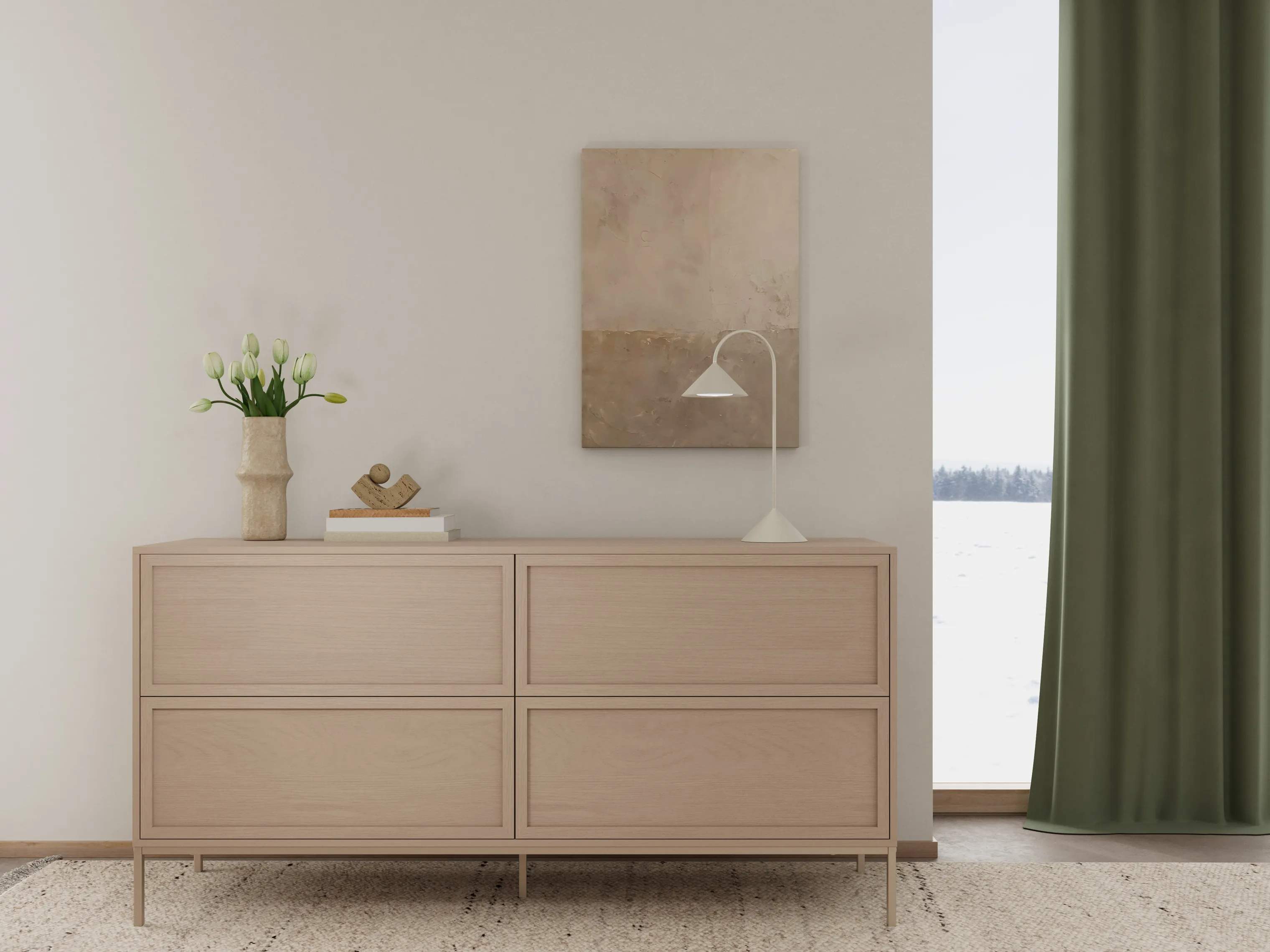 CASA Living Kommoder Palmdale Kommode i Grå, 2