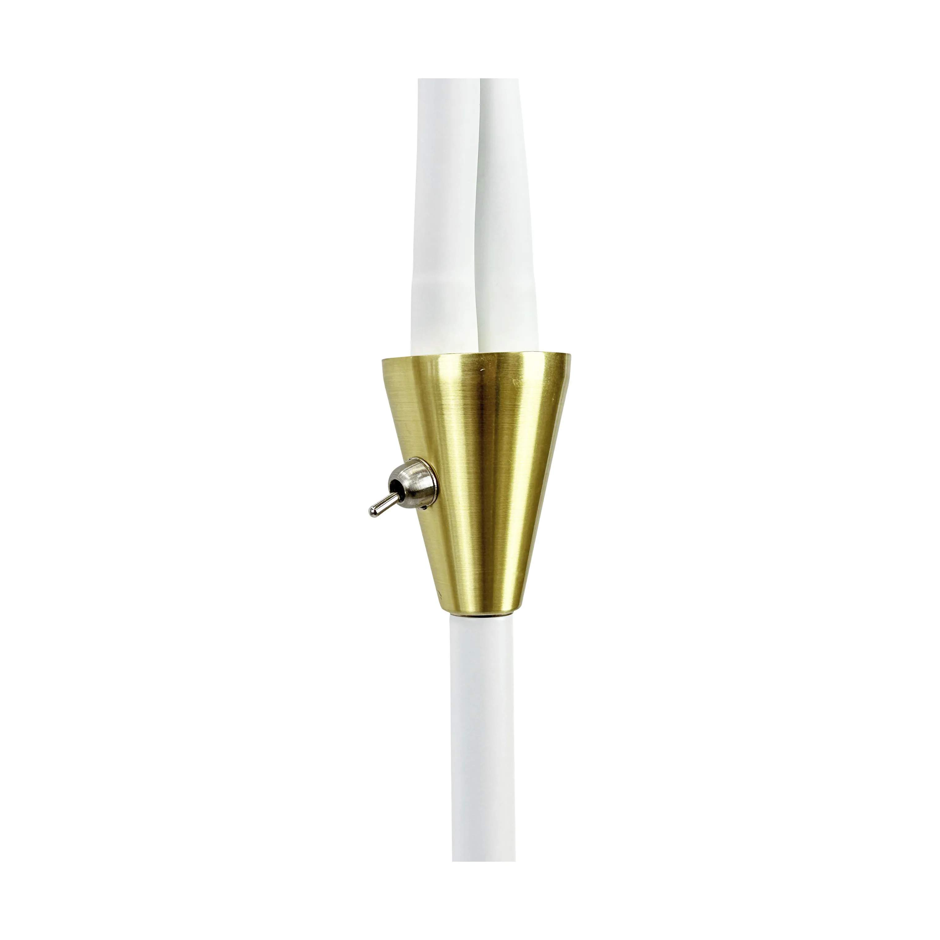 Dyberg Larsen Gulvlamper Lilje Gulvlampe i Hvid/Messing, 4