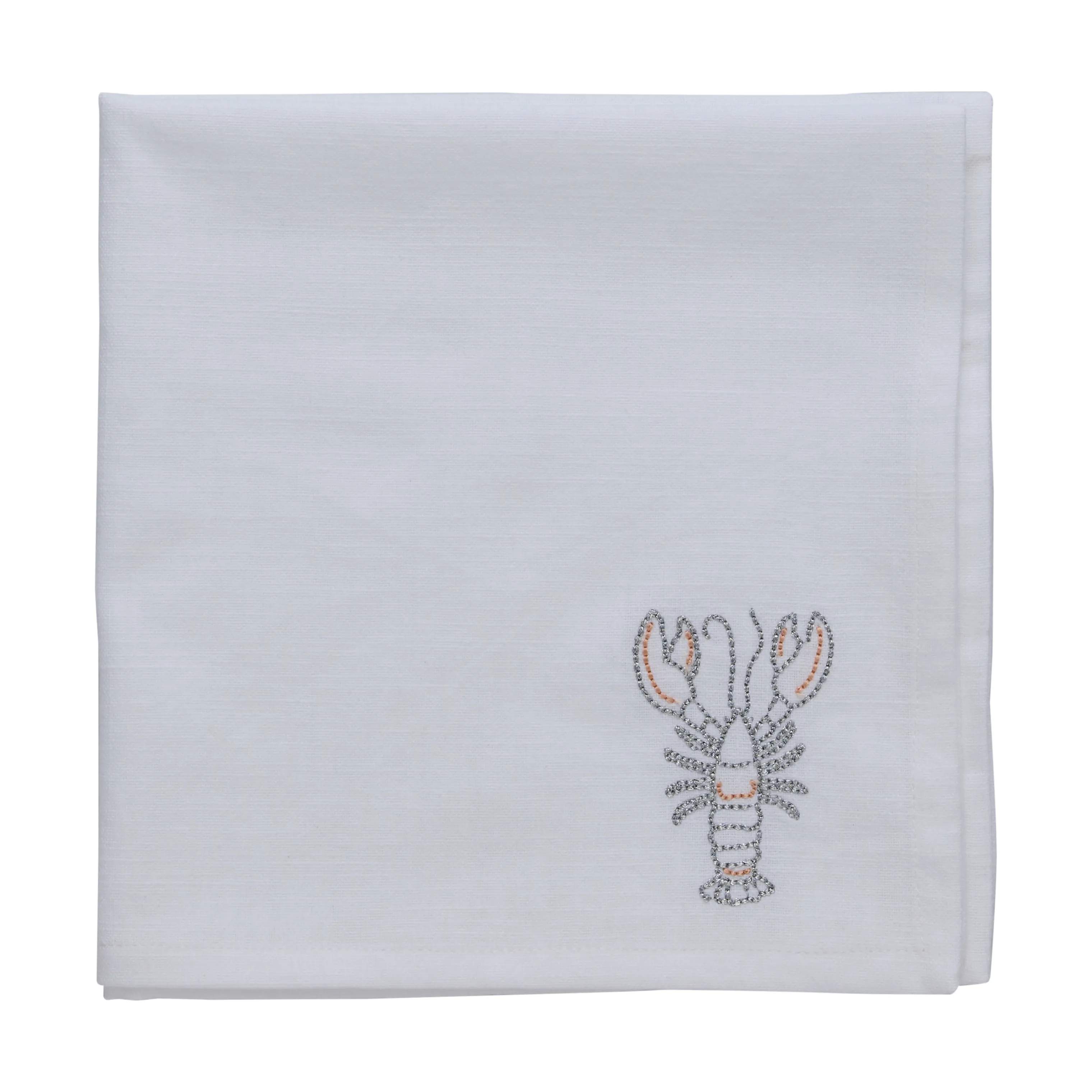 Lene Bjerre Stofservietter Nerina Stofserviet i Hvid/m krebs, 1
