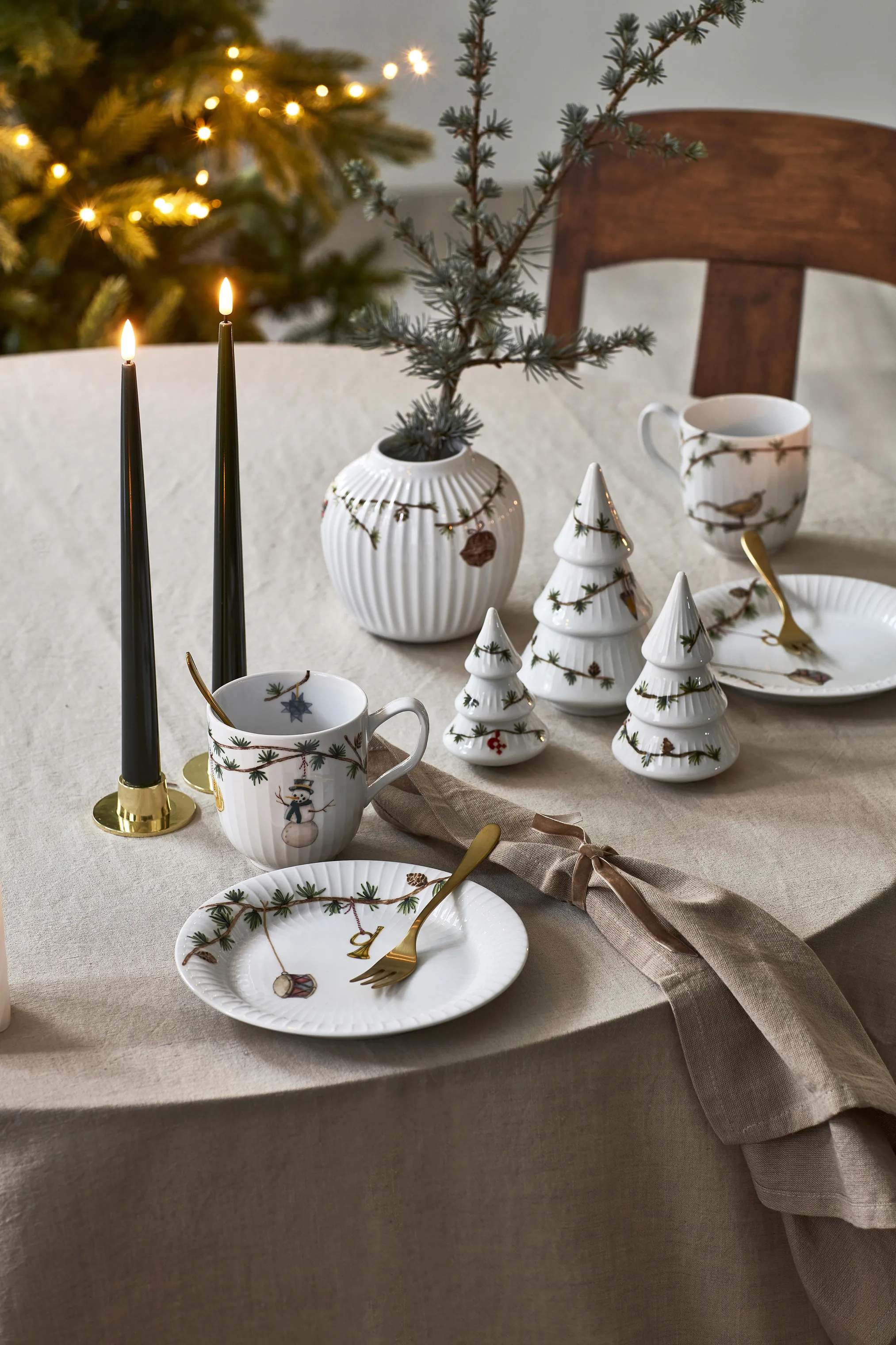 Kähler Julefigurer Hammershøi Jul Juletræ - 3 stk. i Hvid, 2