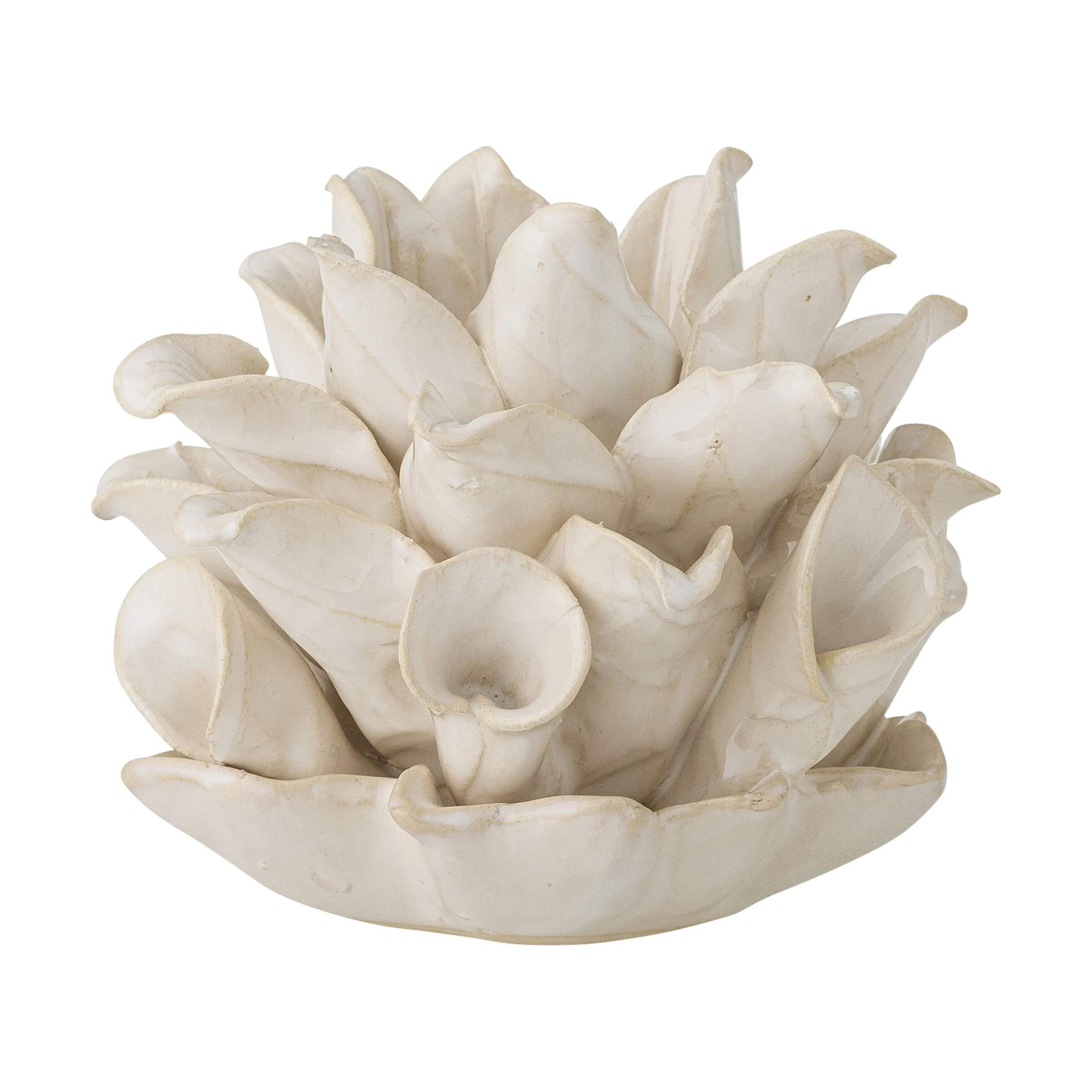 Bloomingville Kronelysestage Lysestage - Phyllis i Hvid, 1