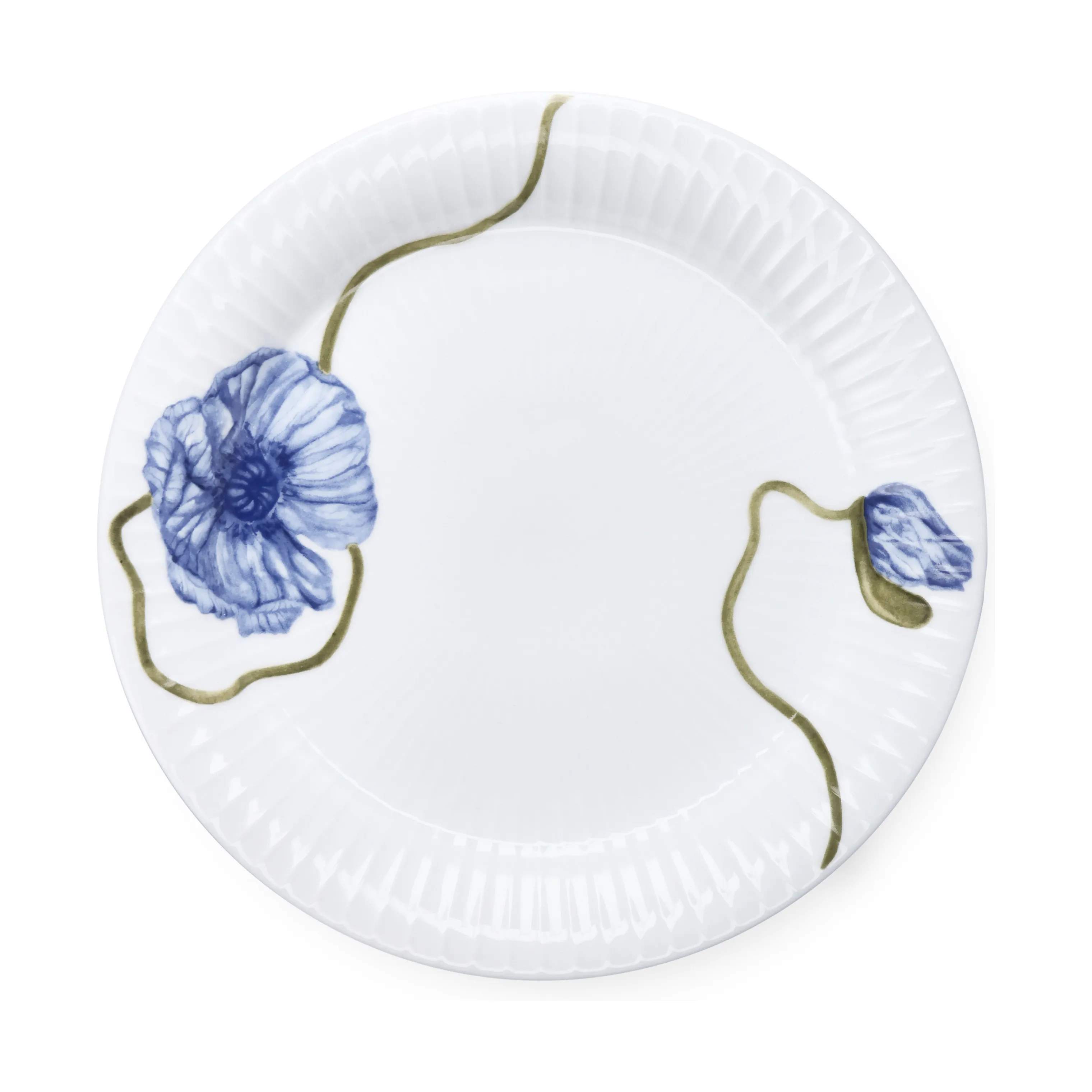 Kähler Frokosttallerkener Hammershøi Poppy Frokosttallerken i Hvid/blå, 1
