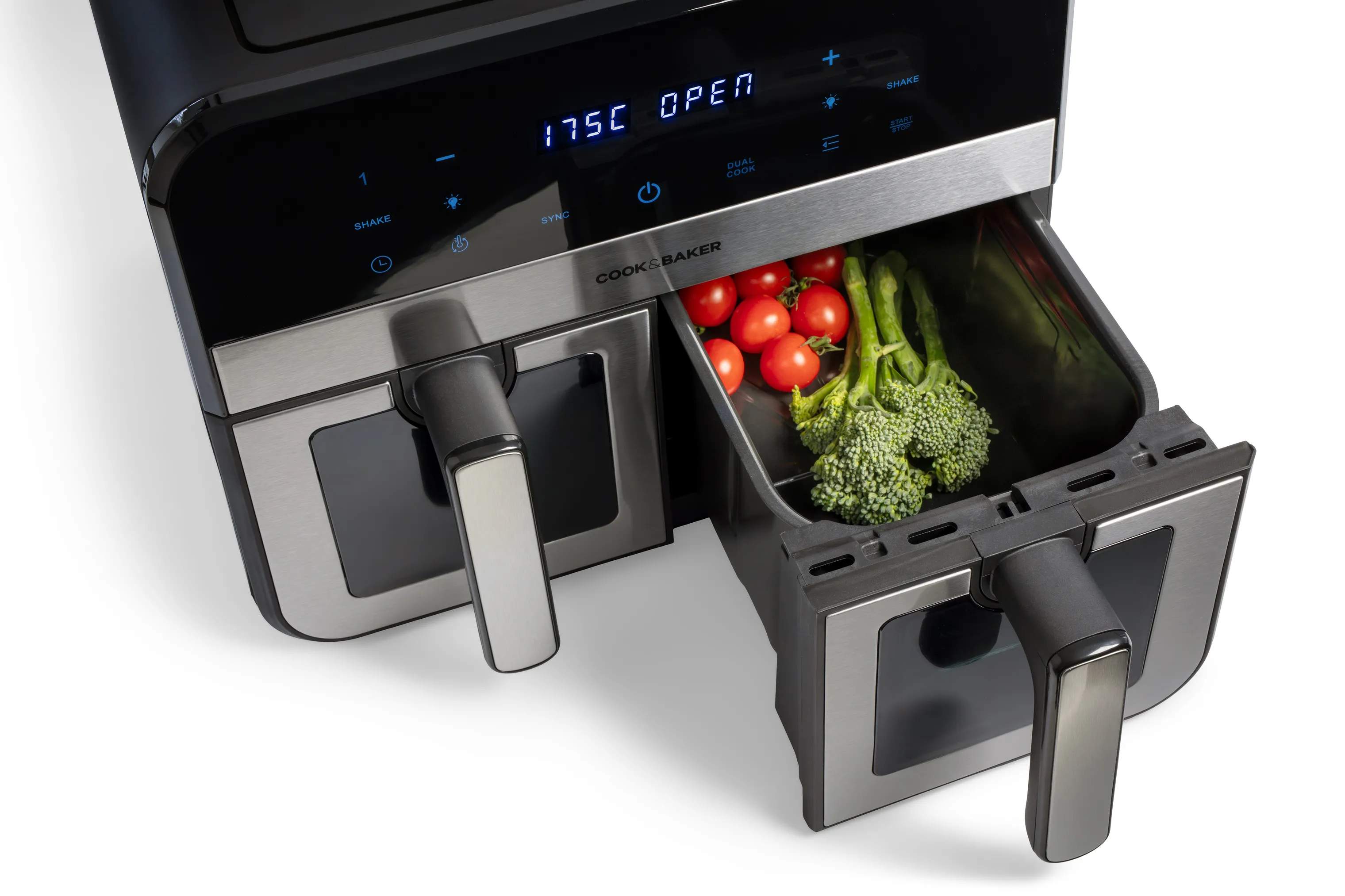 Cook & Baker Airfryers Dobbelt Airfryer i stål, 5