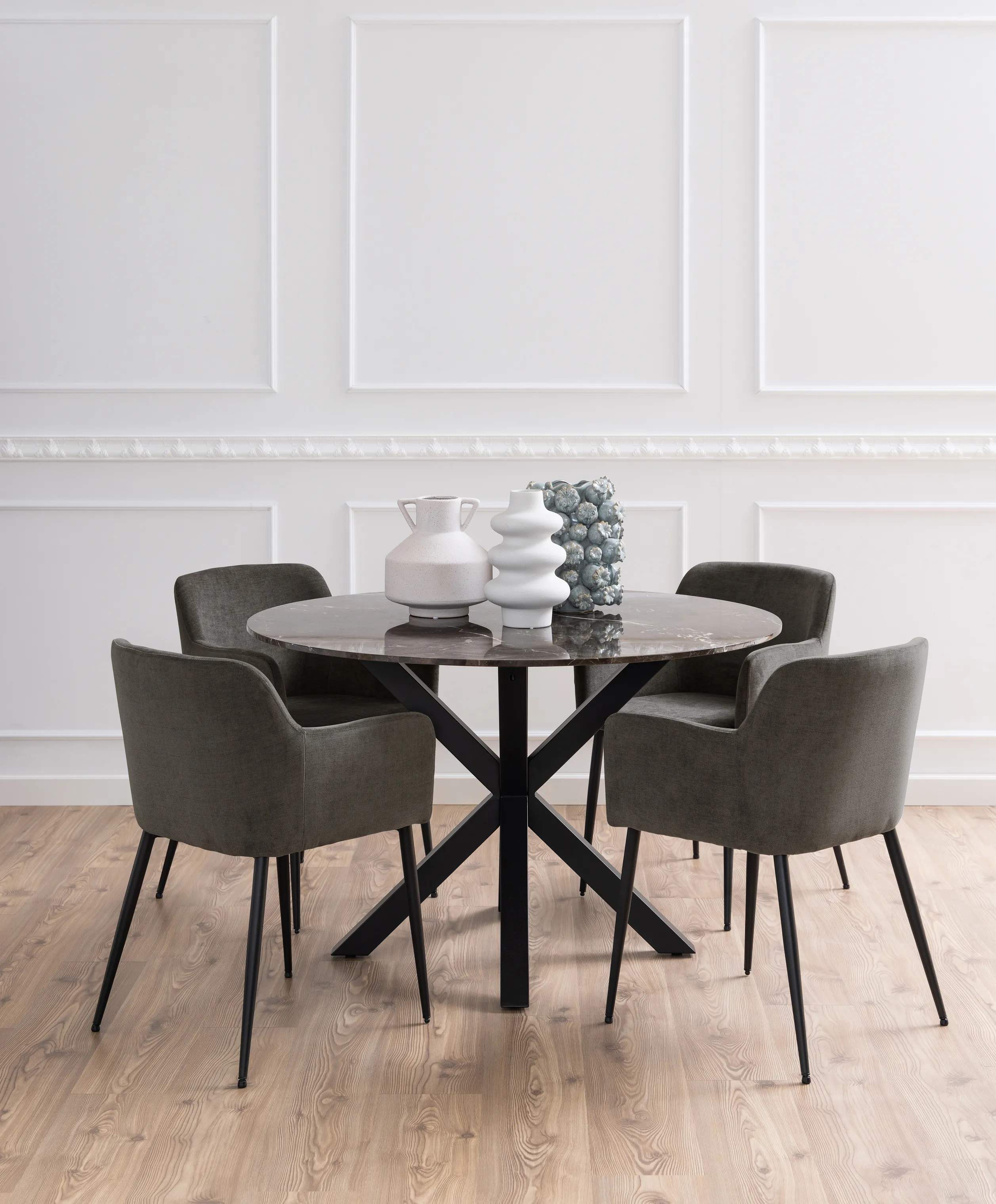 CASA Living Spiseborde Heaven Spisebord i Brun Emperador/sort, 2