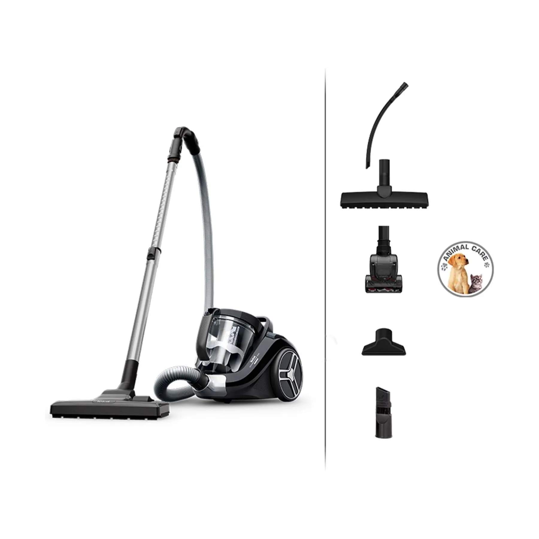 Tefal Støvsugere Compact Power XXL Cyclonic Animal Car Poseløs Støvsuger i Sort / sølv, 1