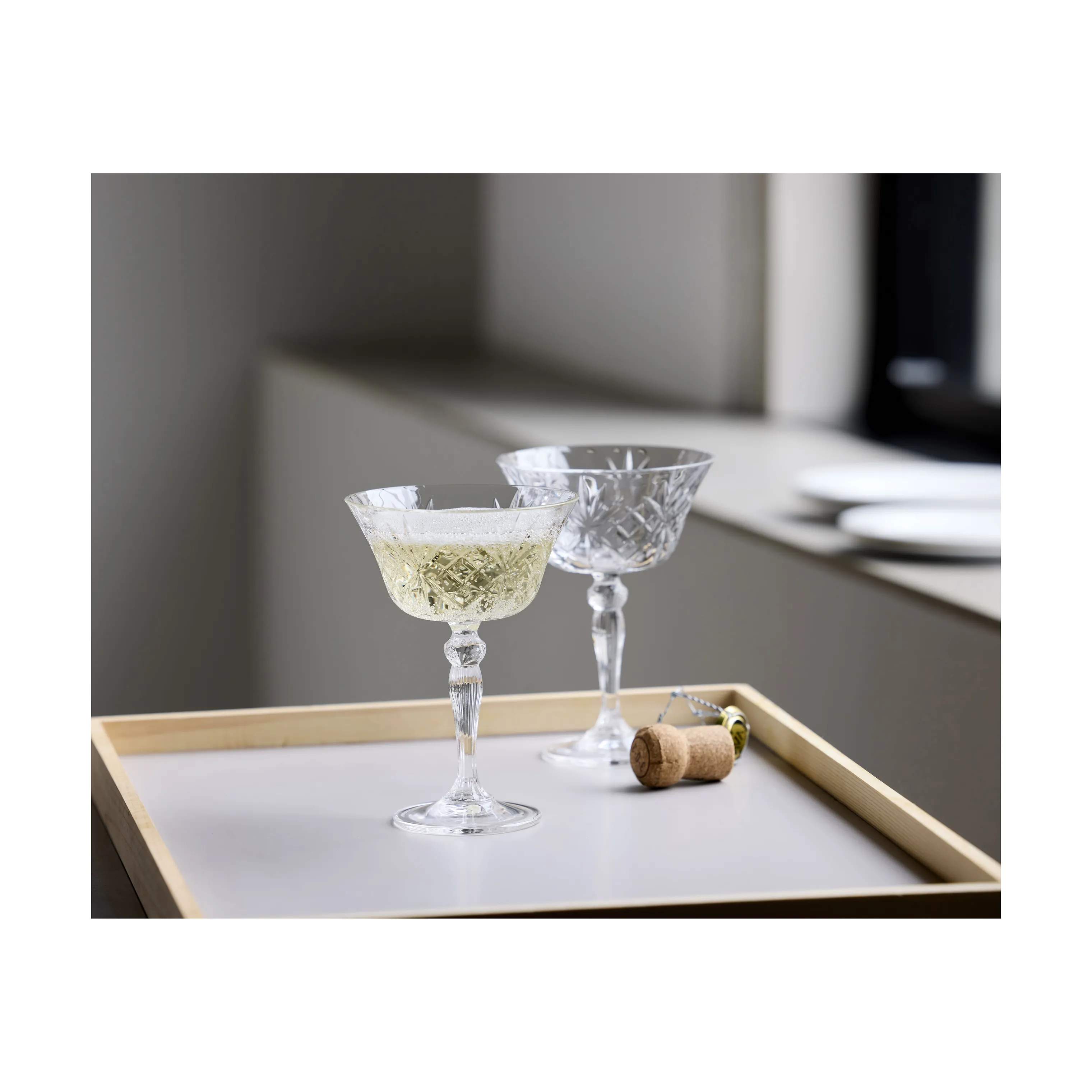 Lyngby Glas Champagneglas Melodia Champagneskål - 4 stk. i Klar, 2