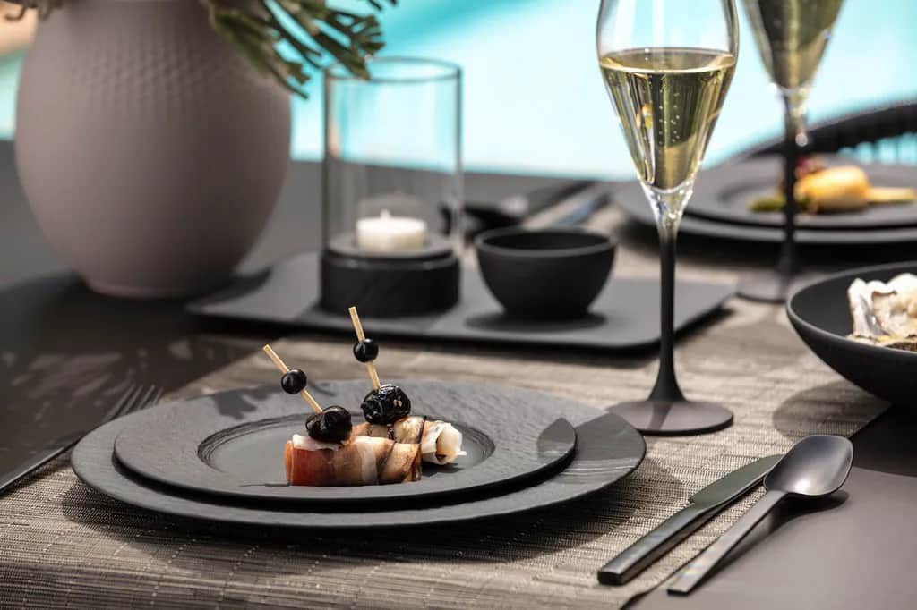 Villeroy & Boch Middagstallerkener Manufacture Rock Tallerken i 21,7 cm, 2