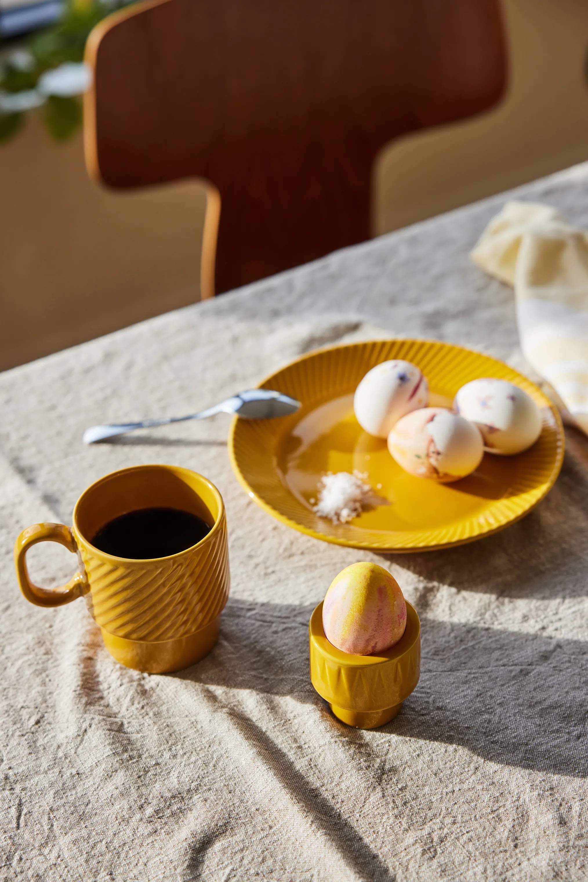 Sagaform Frokosttallerkener Coffee & More Tallerken i Gul, 20 cm, 2