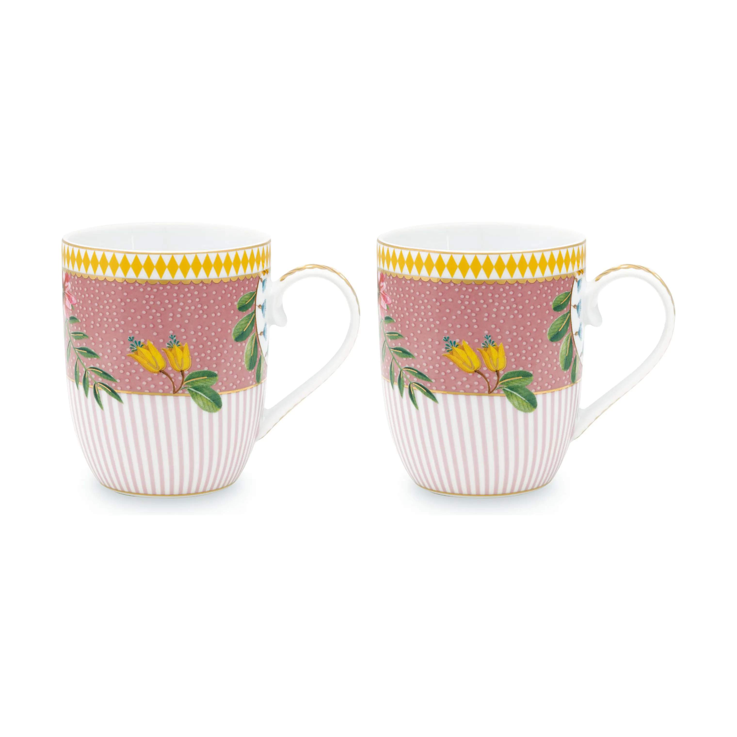 PIP Studio Krus og kopper med hank La Majorelle Krus - 2 stk. i Pink, 4