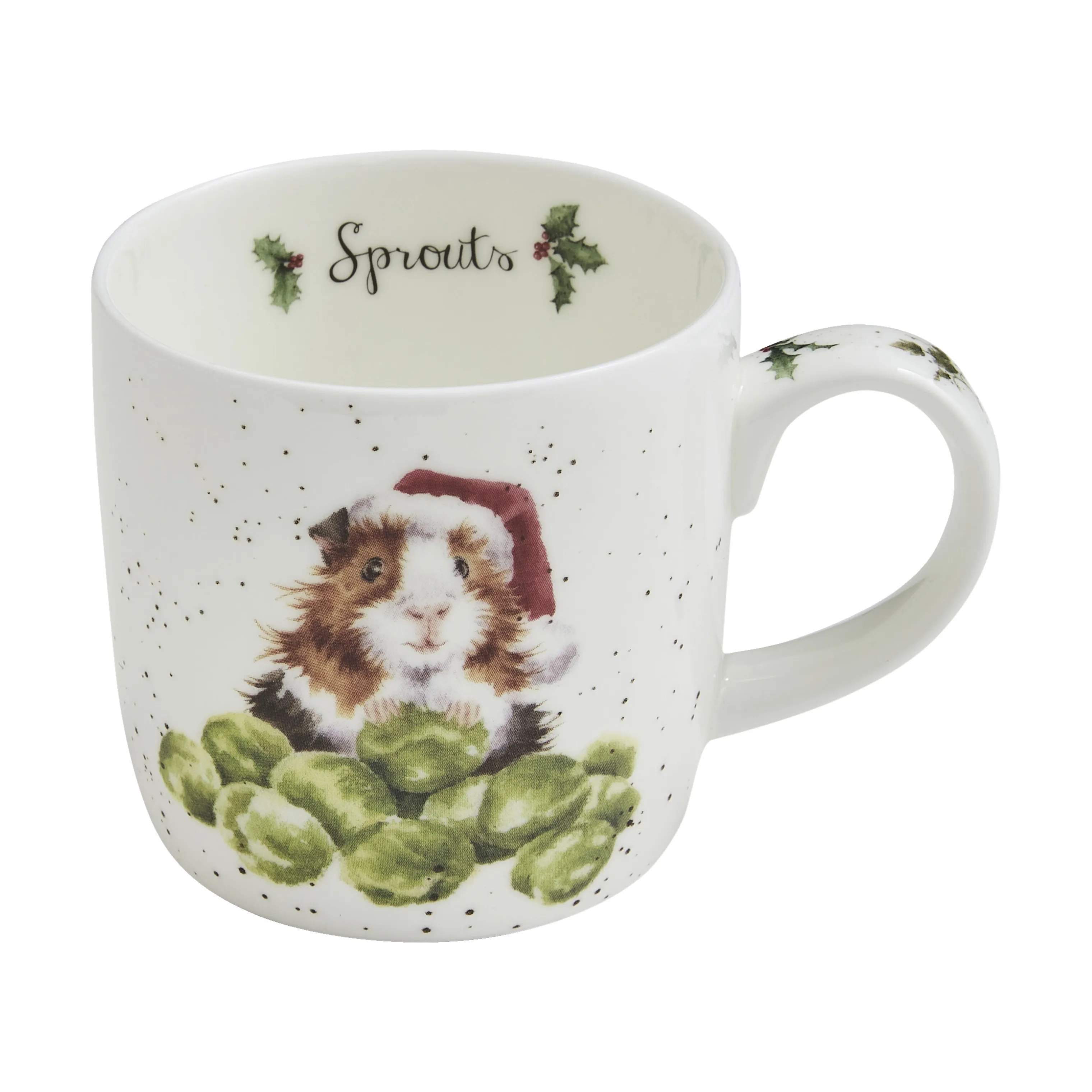 Royal Worcester Krus og kopper med hank Wrendale Krus - Sprouts i Marsvin og rosenkål, 1