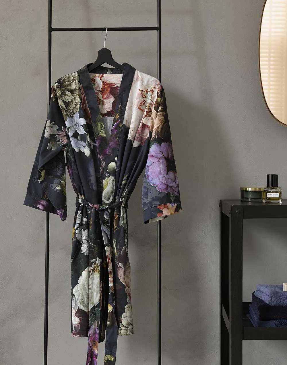 Essenza Morgenkåber Fleur Kimono i Nightblue, Str. XS, 4