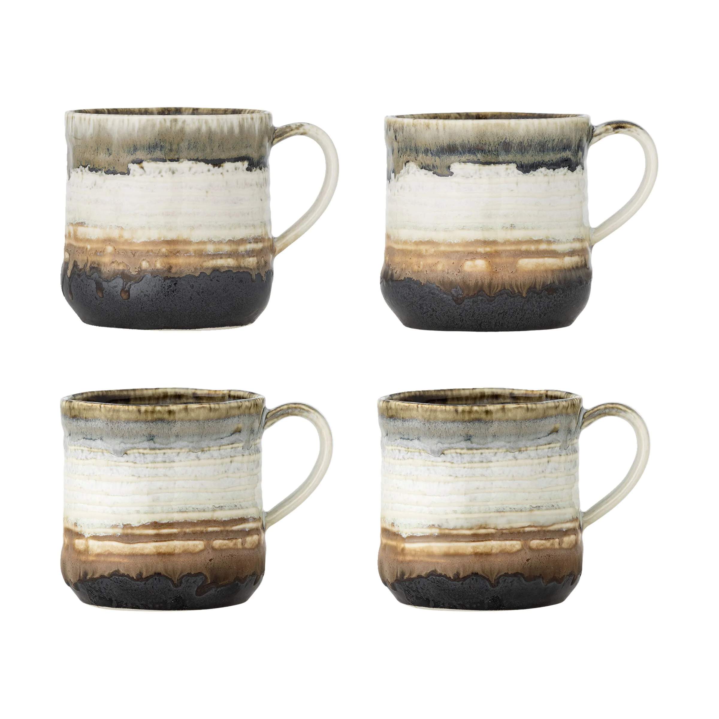 Bloomingville Krus og kopper med hank Deana Krus - 4 stk. i Brown, 1