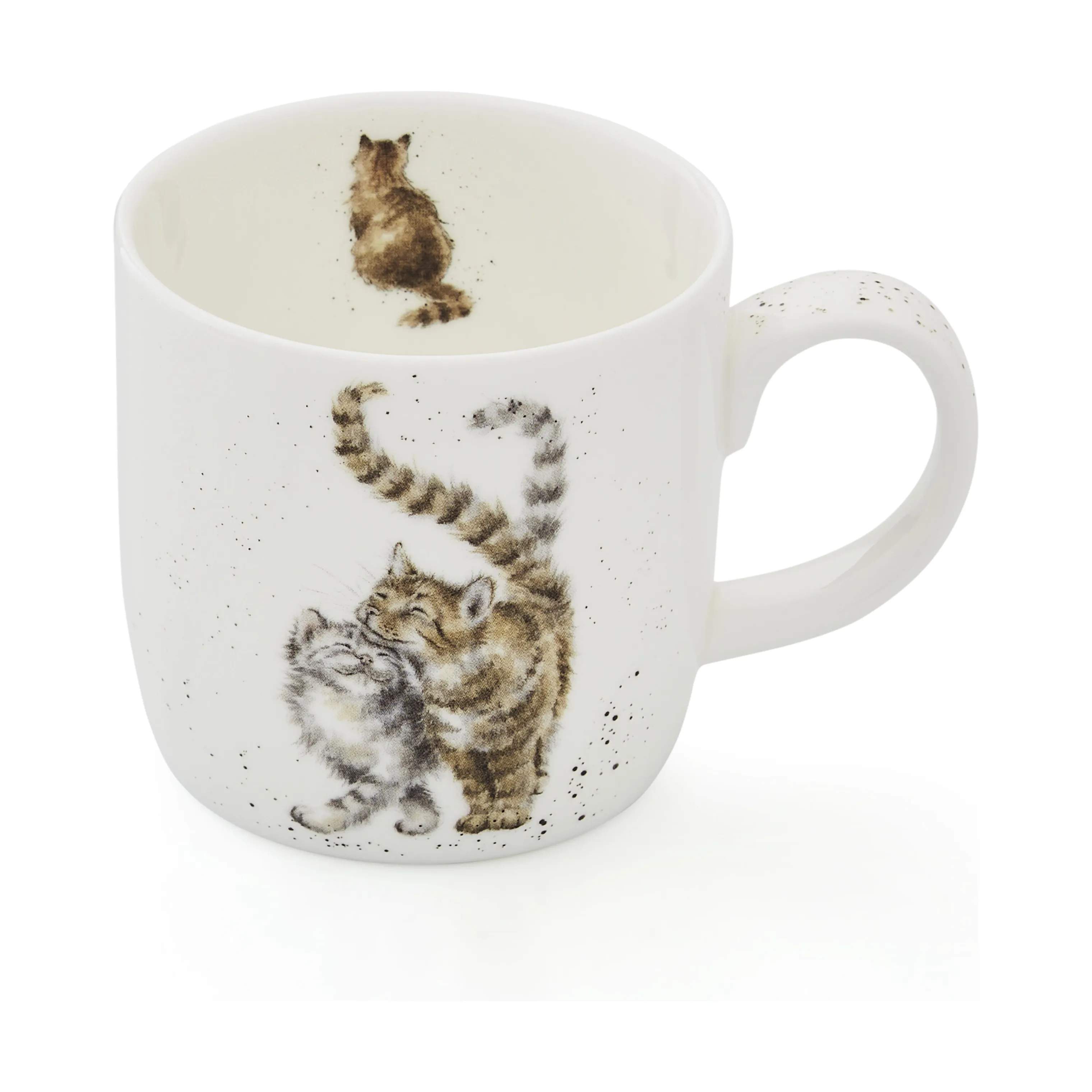 Royal Worcester Krus og kopper med hank Wrendale Krus - Feline good i To katte, 1