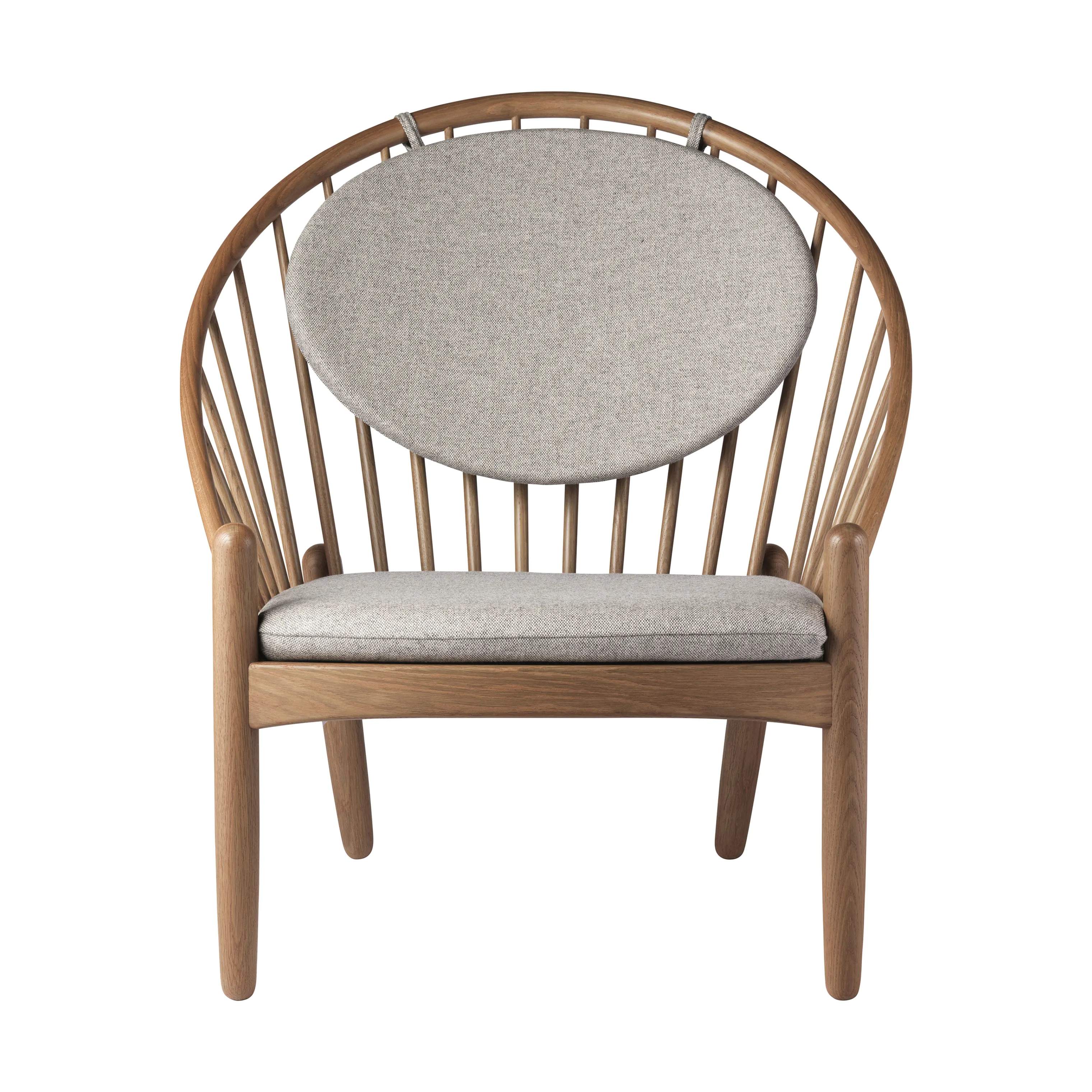 J166 Jørna Lænestol, light grey/røget, large