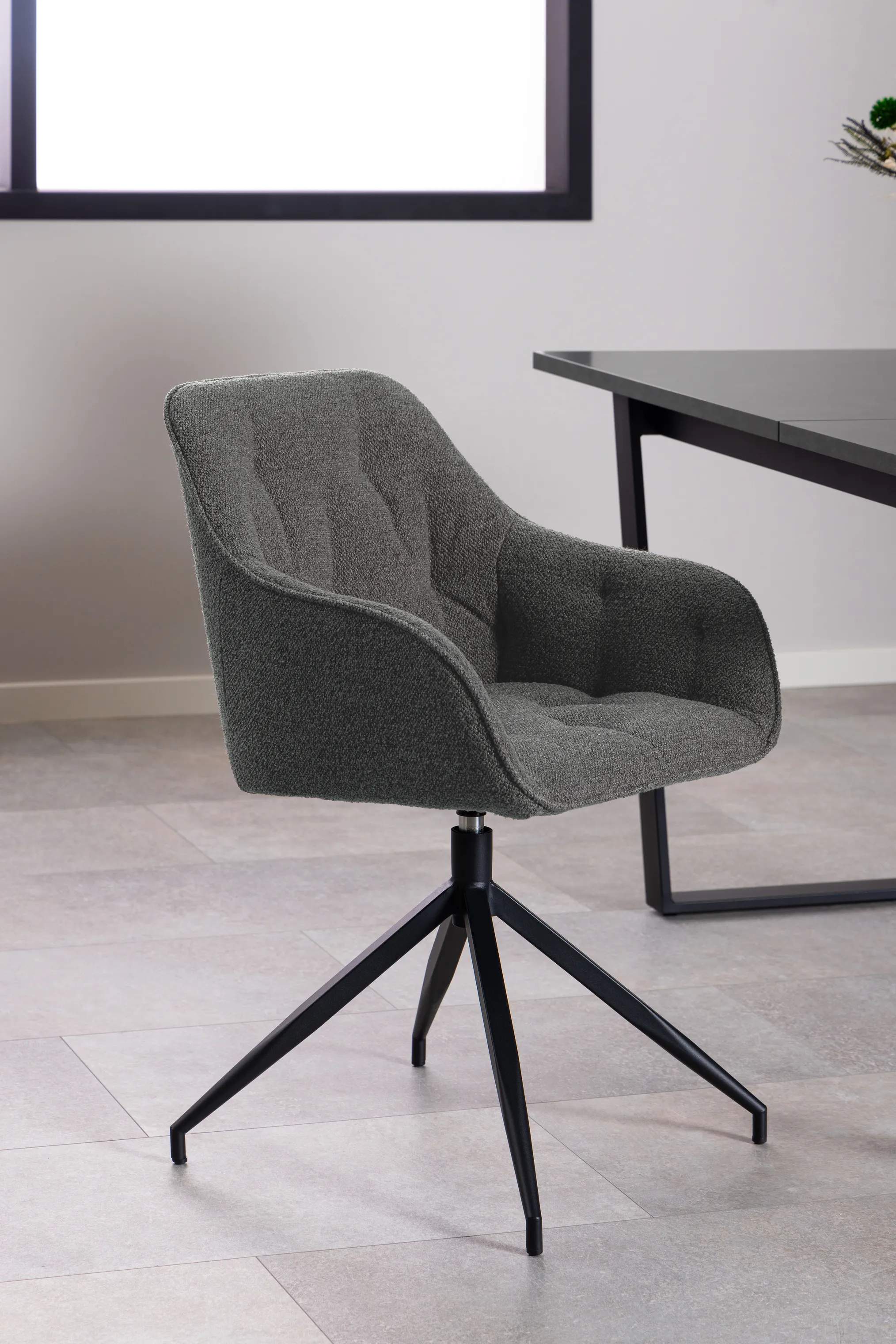 CASA Living Spisebordsstole Brooke Spisebordsstol i Antracit, 3
