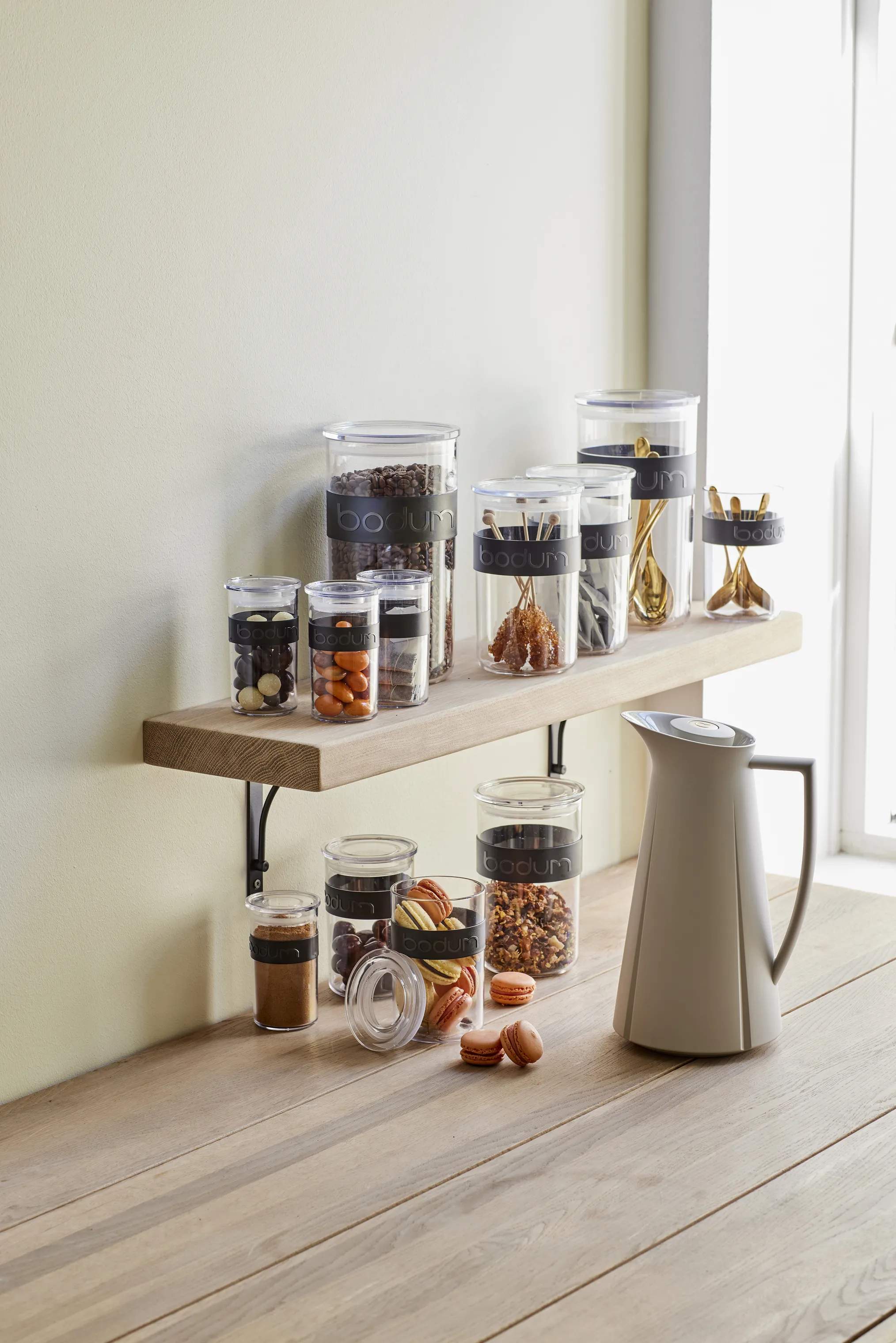 Bodum Opbevaringsglas Presso Opbevaringsglas - 12 stk. i Klar/sort, 4