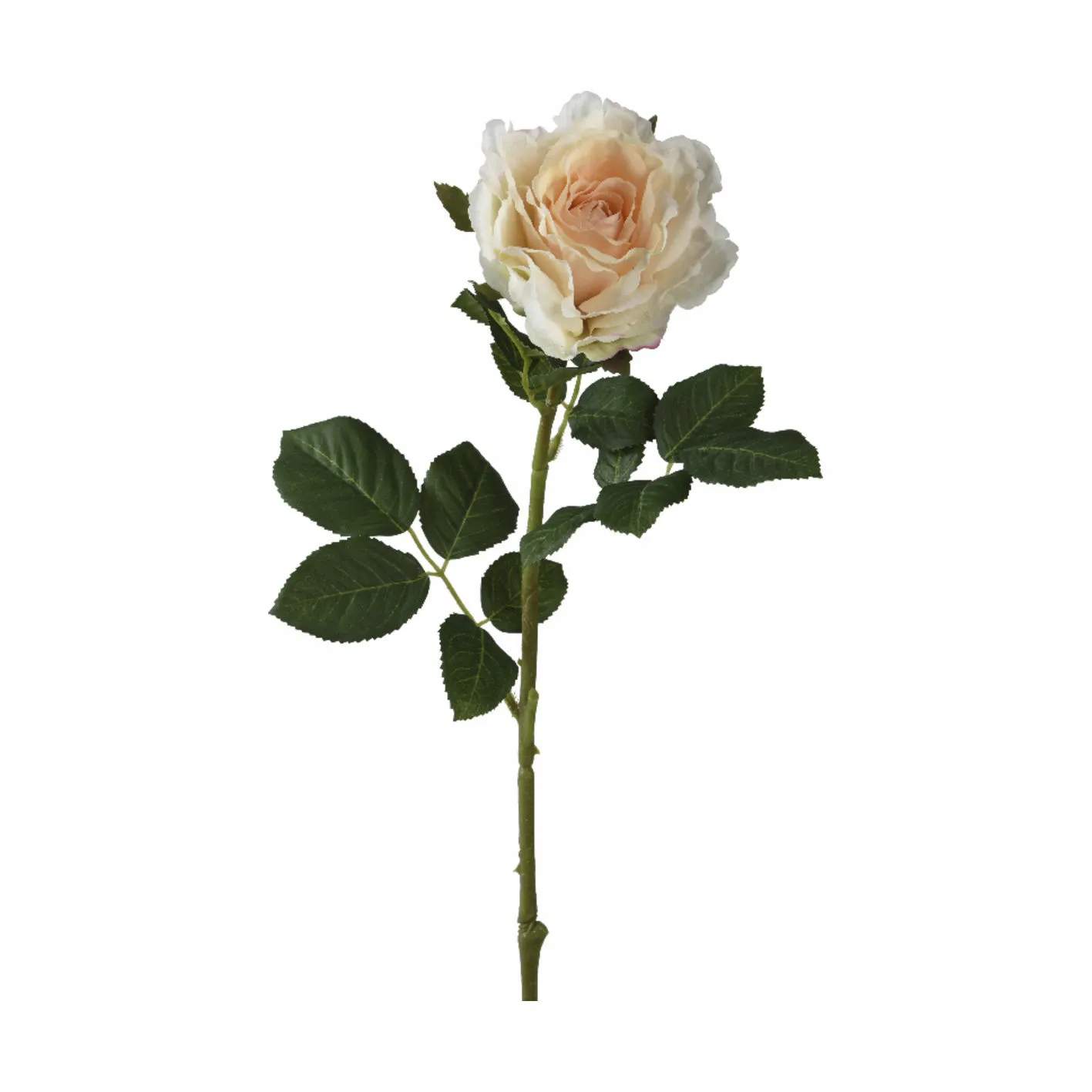 Kunstig Blomst - Rose, fersken, large